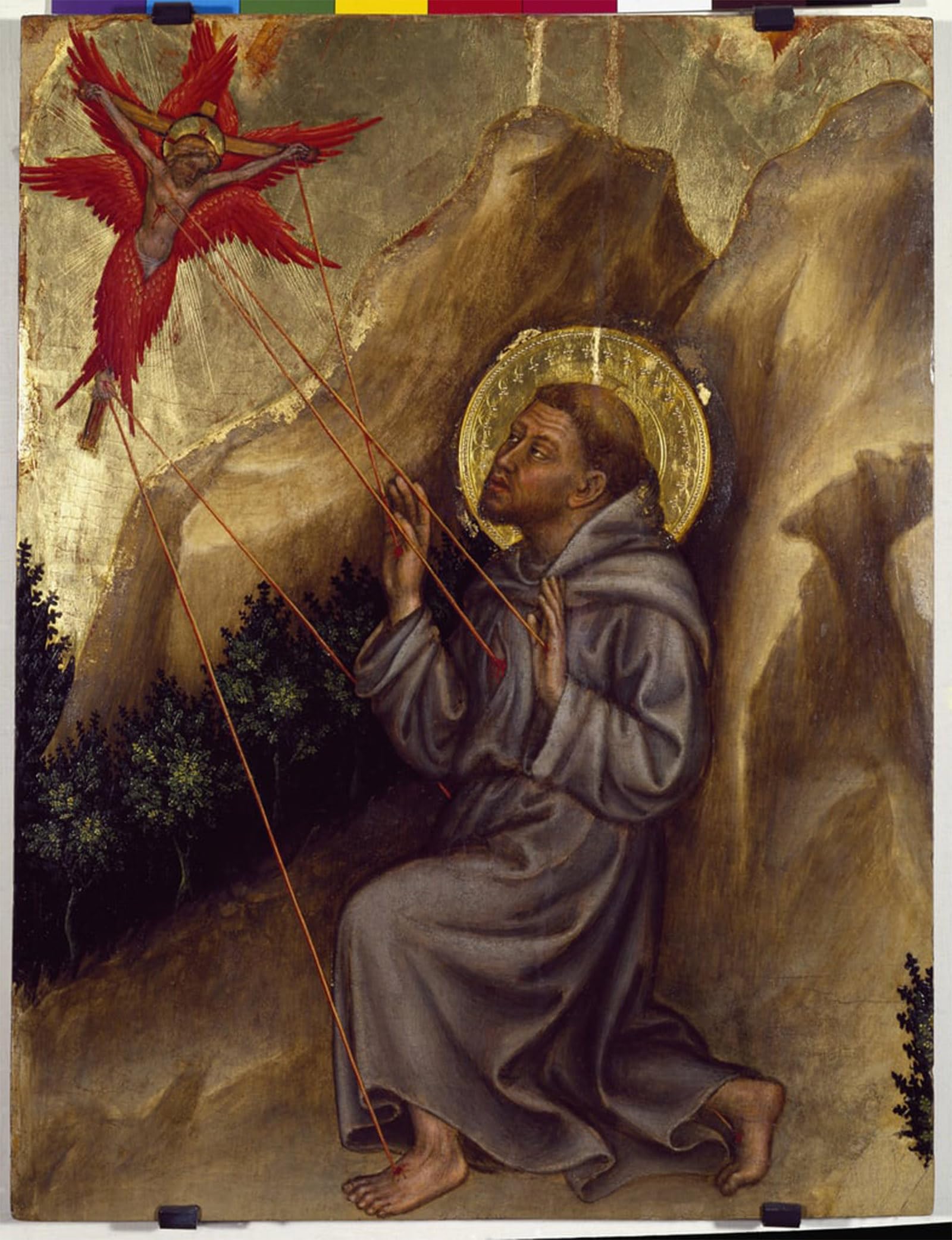ARTXLXXBN Famous Painting Canvas Artwork Graffiti Print Valle Romita Polyptych Detail of St by Gentile Da Fabriano Portrait Canvas Image for Home Decor 60x90cm
