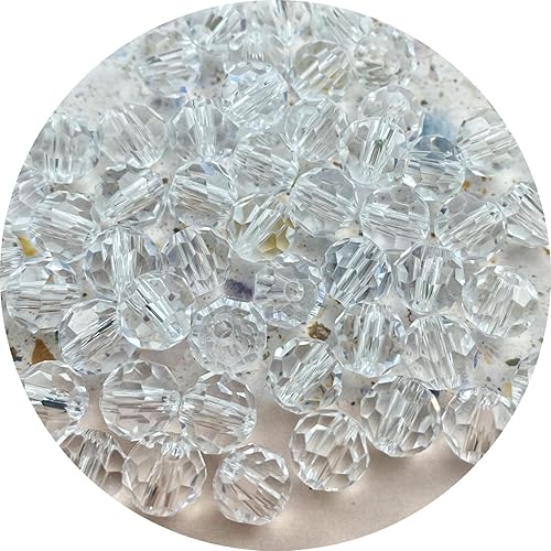 Miniatura 7 de Xinhongo Cuentas de cristal de cristal, 400 cuentas redondas de cristal facetadas de 0.157 pulgadas (0.157 in), cuentas espaciadoras para hacer