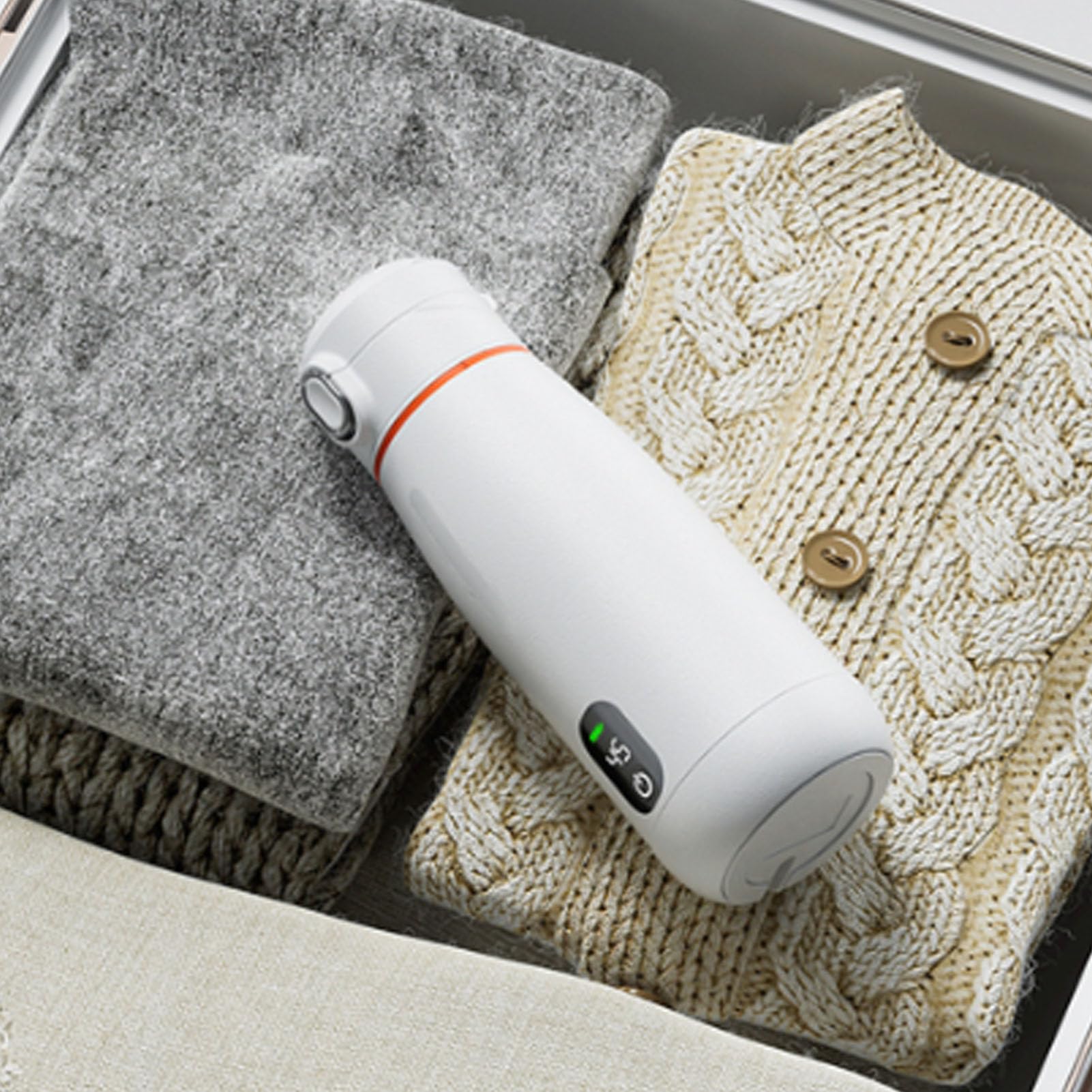 Chauffe Biberon Portable, 350ml Chauffe Biberon USB, Maintien au chaud (jusqu'à 24h), Tempérture Réglable 37°C a 55°C