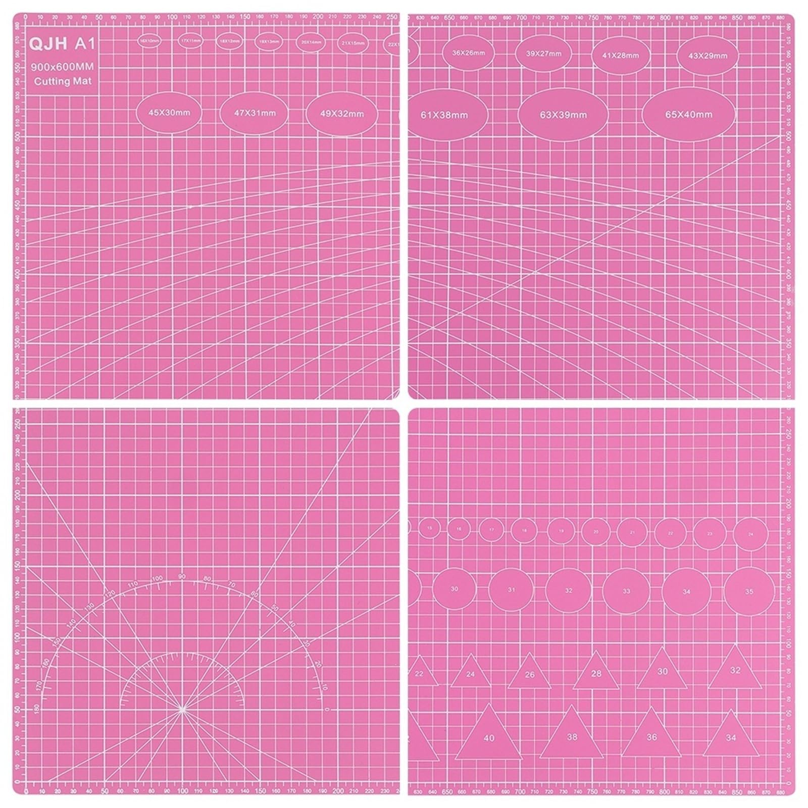 Obrotowa mata do cięcia ręcznego, A1 60x90 cm 3,0 mm dwustronna samonaprawiająca się obrotowa z PVC sztuki i rzemiosła wielokolorowa