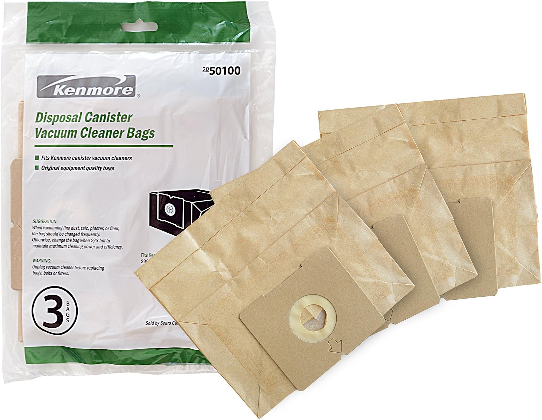 Kenmore 50100 Vacuum Bags. Genuine Kenmore Canister Vacuum Bags