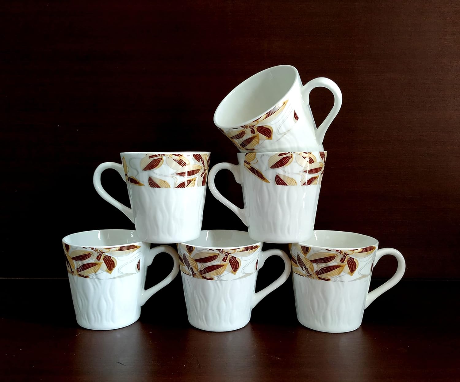 Buy MOODY PANDA Set of 6 Cups Cup Set Bone China 150 ml Tea