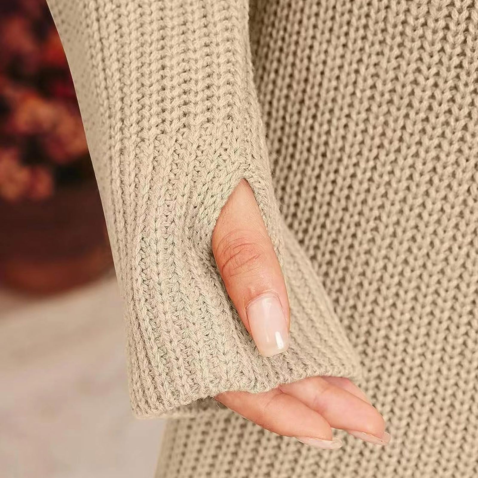 Pull pour femme col roulé à manches longues solide hiver tricoté robe robe tricotée femme motif tresse