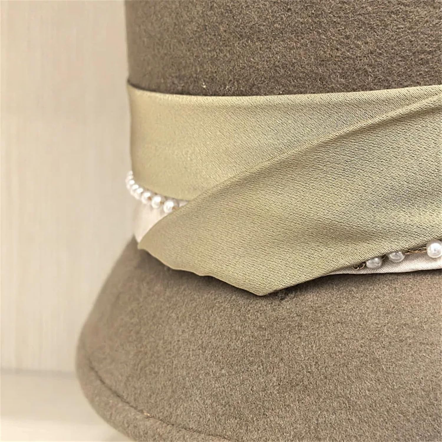Women's Cloche Fedora Hat s Ribbbon Band Wool Winter Bucket Hat Vintage Party Wedding Bowler Hat