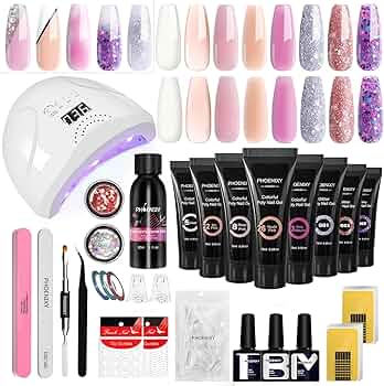 Amazon | PHOENIXY ポリジェルネイルセット 長さだしジェル 48W UV/LED