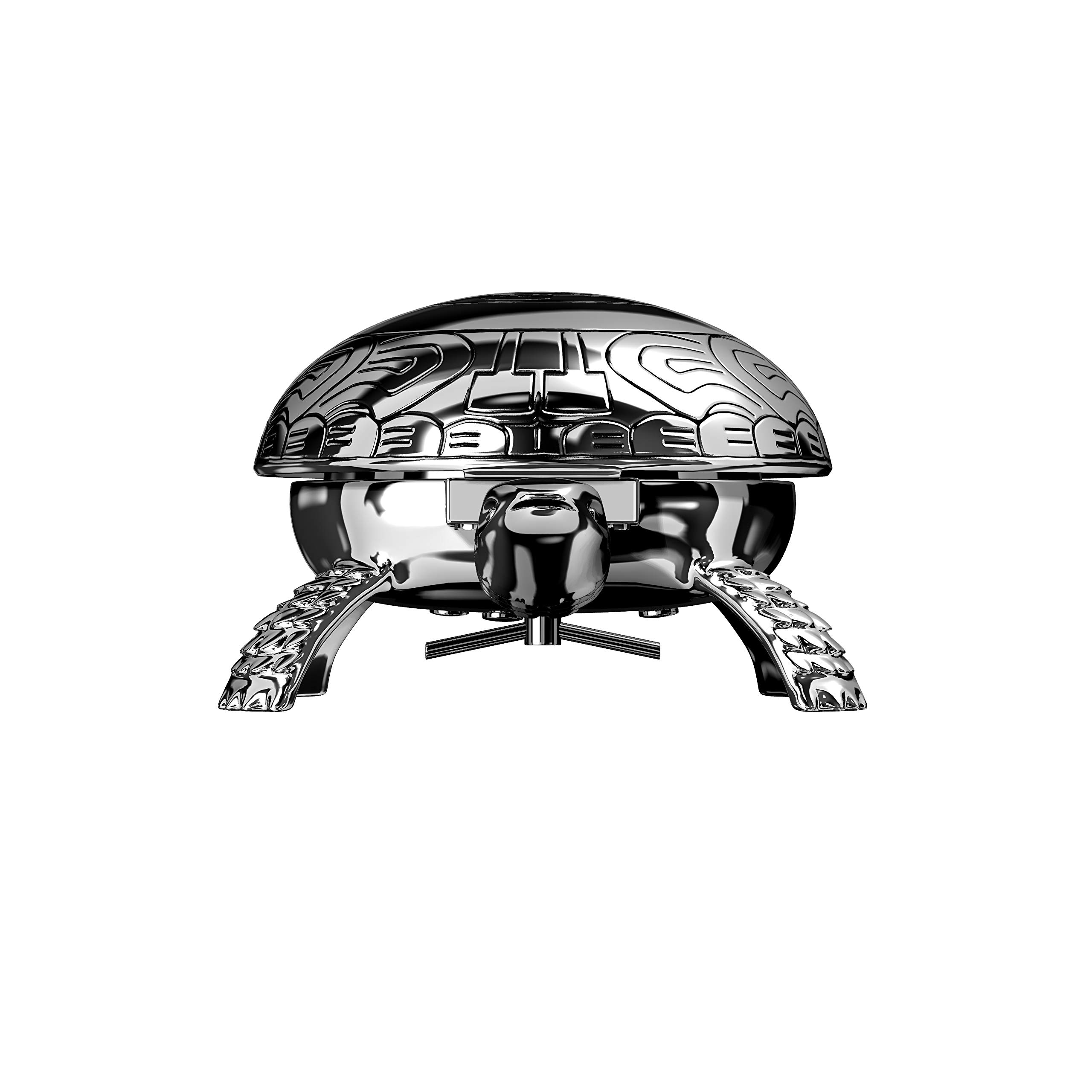 EL CASCO Campanello da tavolo a forma di Tartaruga M-700 CT, Cromato, Fermacarte da scrivania