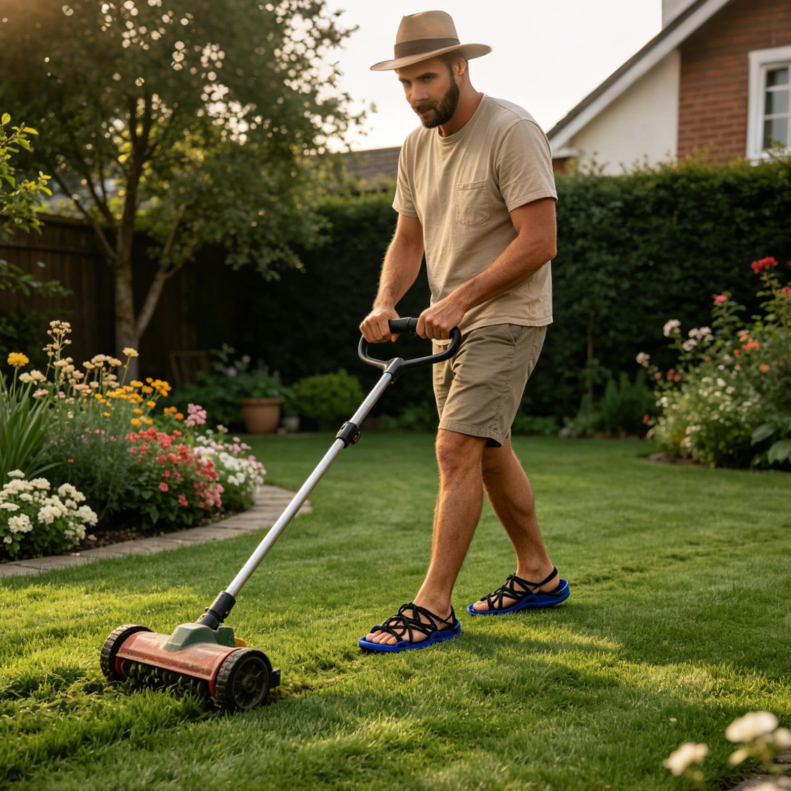 Genérico Zapatos De Aireación Ajustables y Ligeros | Herramienta de Jardín para Airear el Suelo para Exterior Jardín Patio Terraza Doméstico Comercial Jardineros Hombres