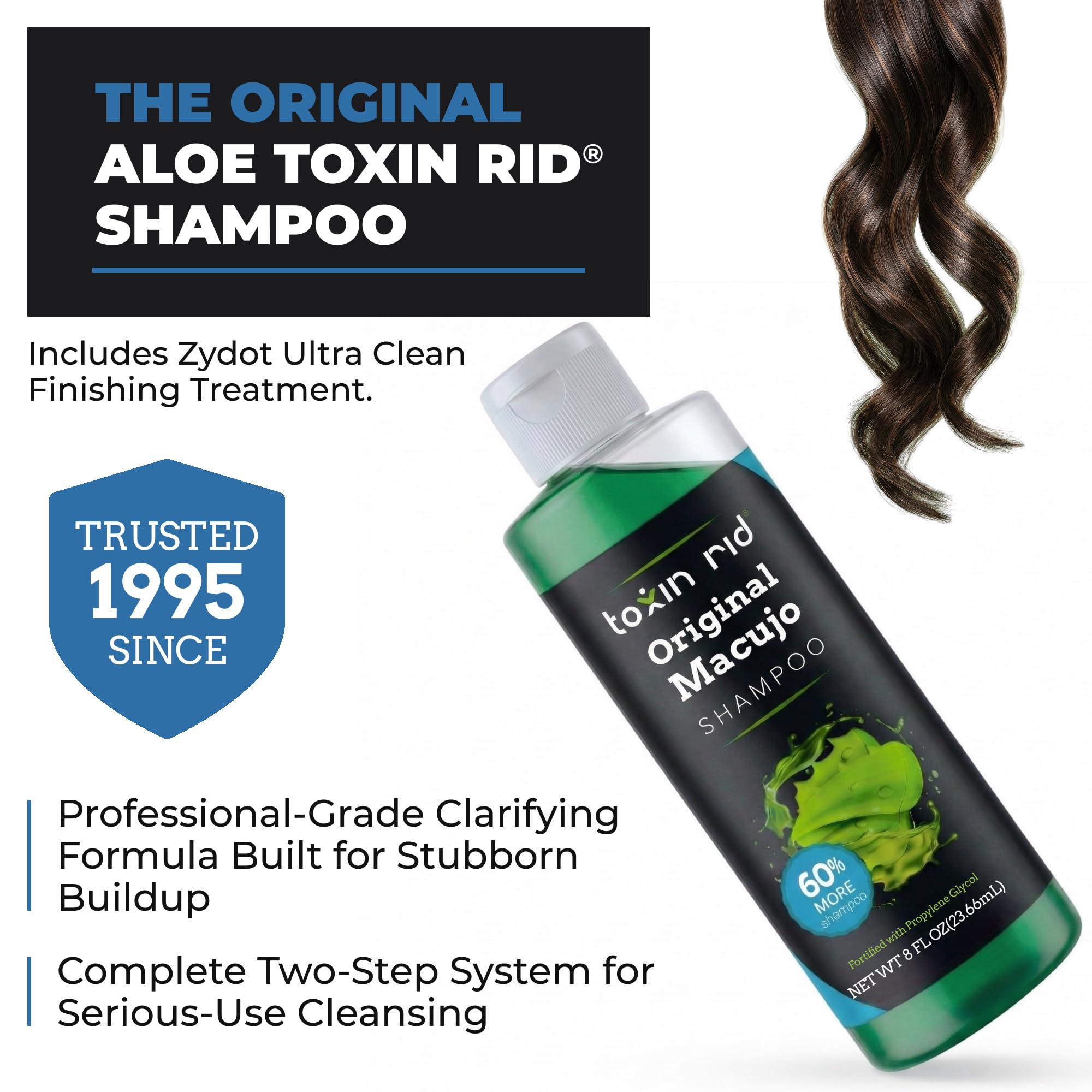 Amazon.com : Macujo Original Method Hair Detox Shampoo - Toxin and Follicle  Removal with Aloe Vera and Zydot Ultra Clean : Beauty & Personal Care