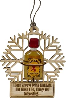 Christmas Ornament - Liquor Mini (Snowflake - Fireball)