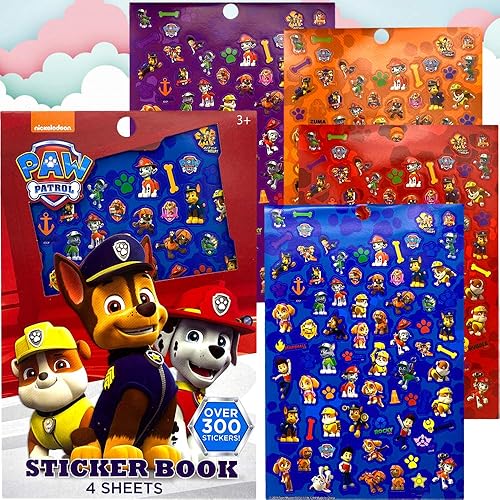 Miniatura 3 de Libro de calcomanías de Paw Patrol para más de 300 años, perfecto para regalos, recuerdos de fiesta, golosinas, recompensas, álbumes de recortes,