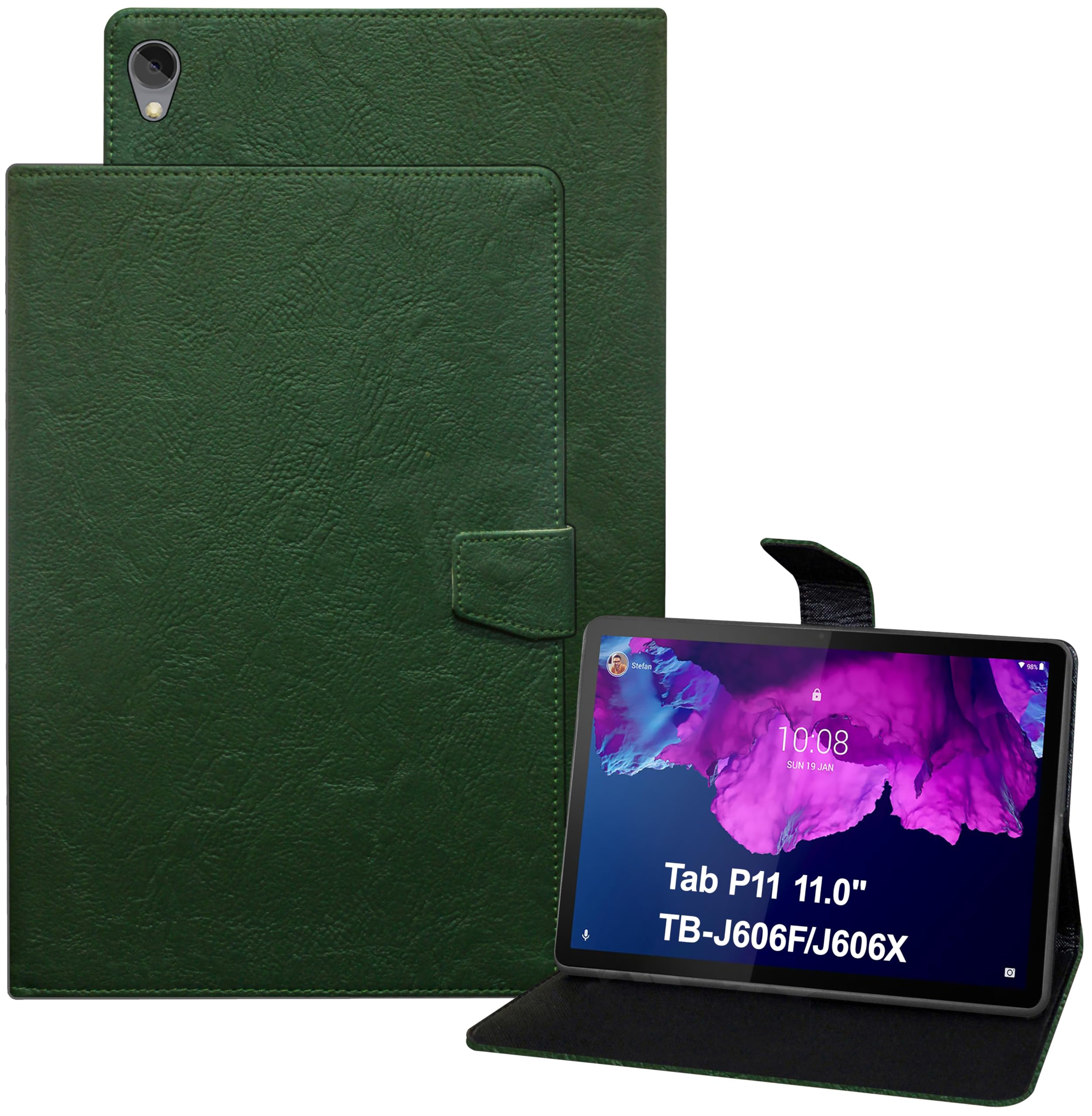 TGK Flip Case Cover for Lenovo Tab P11 11.0 inch TB-J606F J606X Plain Design (Green) (B09KN4T5LV) Amazon Price History, Amazon Price Tracker