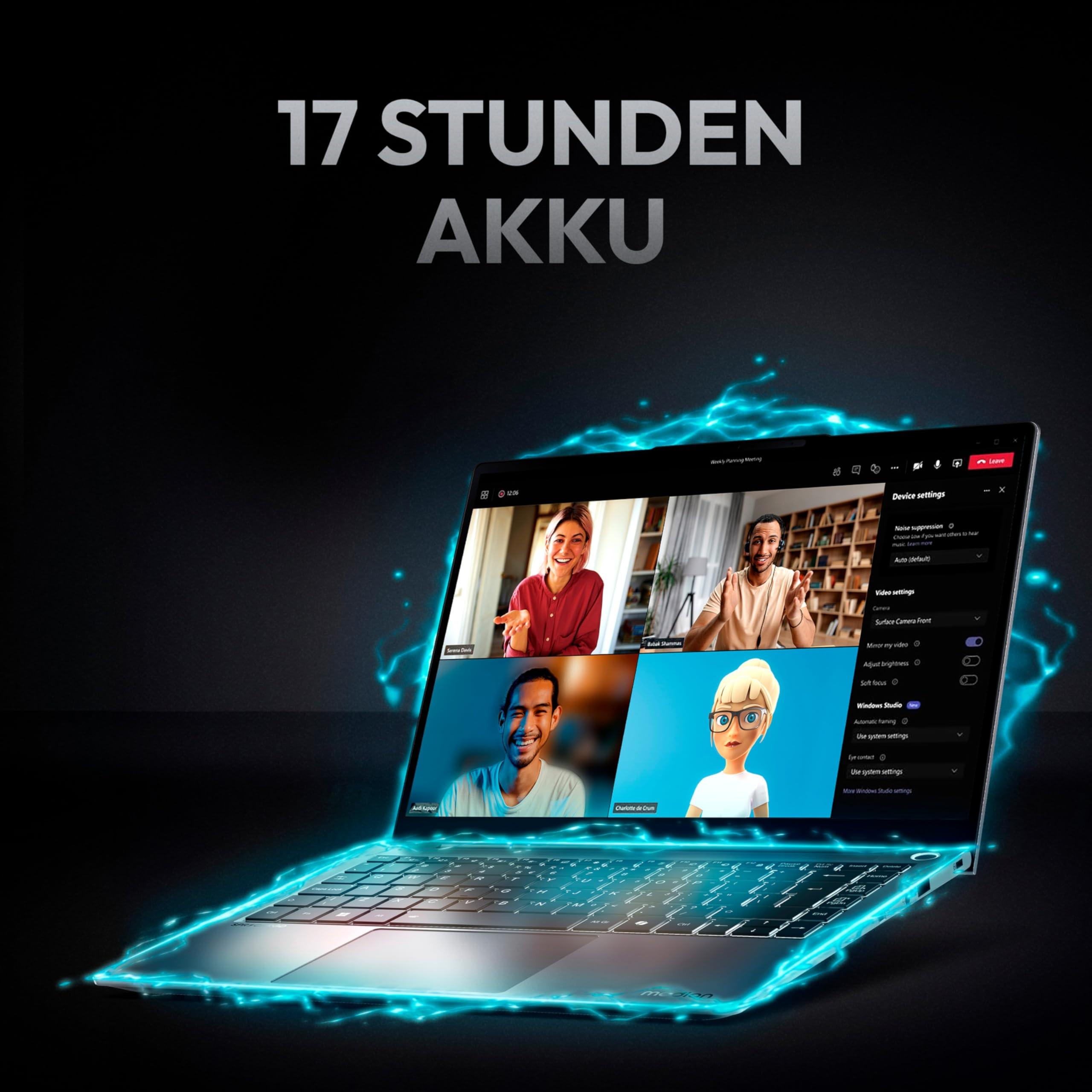 MEDION SPRCHRGD 14 S1 Elite 35,56 cm (14" Zoll 120Hz 2.8K WQXGA+) Laptop (Copilot+ PC, Qualcomm Snapdragon X Elite, 16GB DDR5 RAM, 512GB SSD, Win 11 Home)