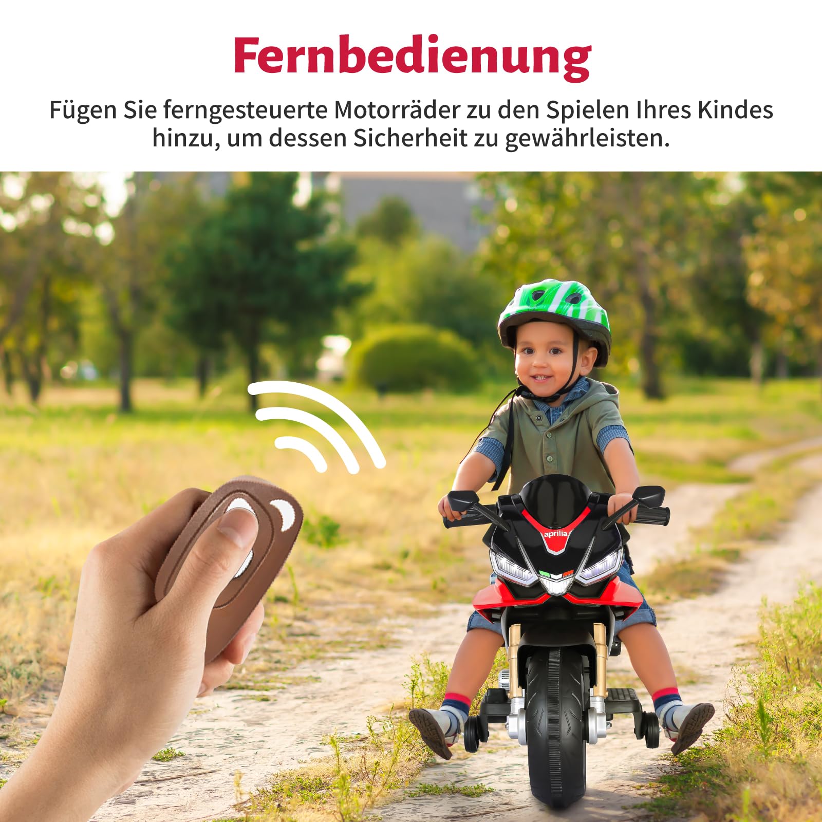 TCARAIWEN ​​12V Elektro-Motorrad für Kinder, Batteriebetriebenes Kinder-Moped, Elektrisches Motorrad ab 3 Jahren, Schwarz