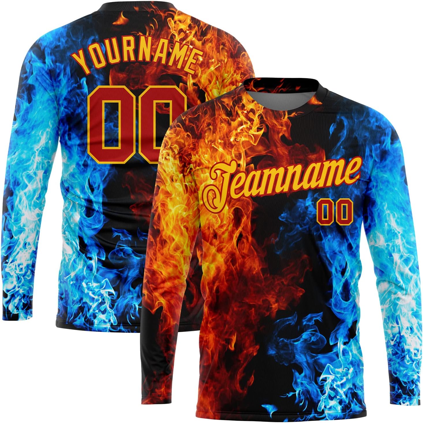 Custom Men's Long Sleeve Tops Fashion Hip Hop Graphic Print Pullover Casual Long Sleeve Graffiti Tie Dye T-Shirt