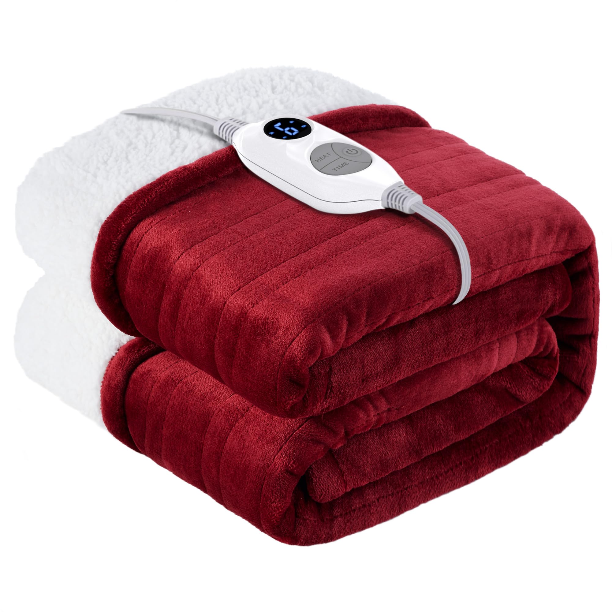Electric Heated Blanket Throw 𝐅𝐥𝐚𝐧𝐧𝐞𝐥 𝐒𝐡𝐞𝐫𝐩𝐚, 6 Hea...