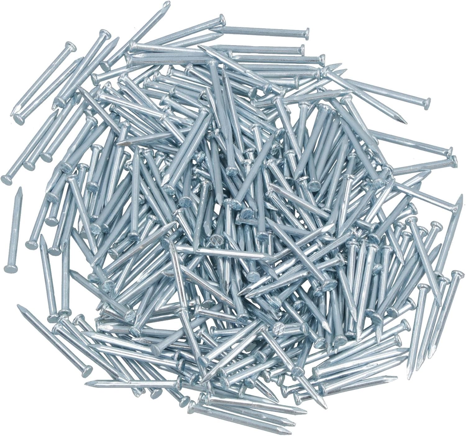 1mm x 20mm Round Headed Wire nails For Concrete Brick Wood 1500pc Zinc Plated