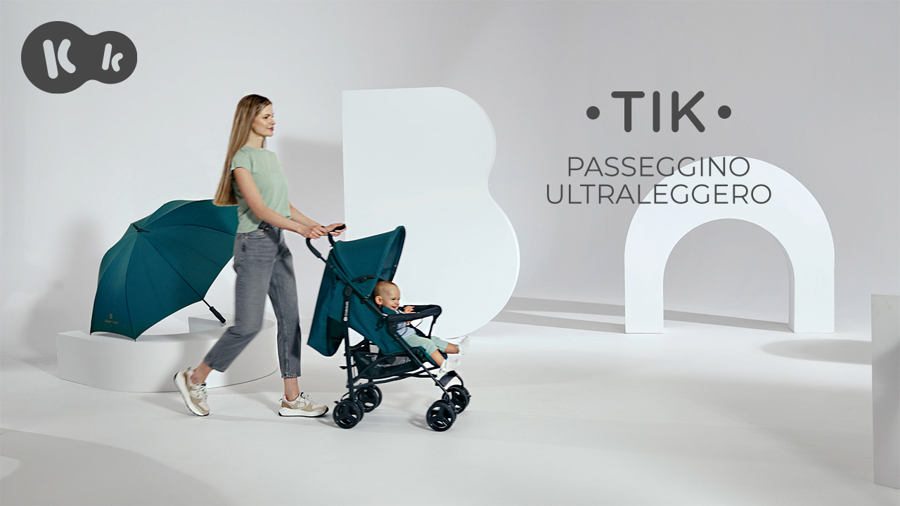 Passeggino Leggero Kinderkraft TIK - Solo 6,5 Kg, Chiusura A Ombrello, Grigio - Foto 3