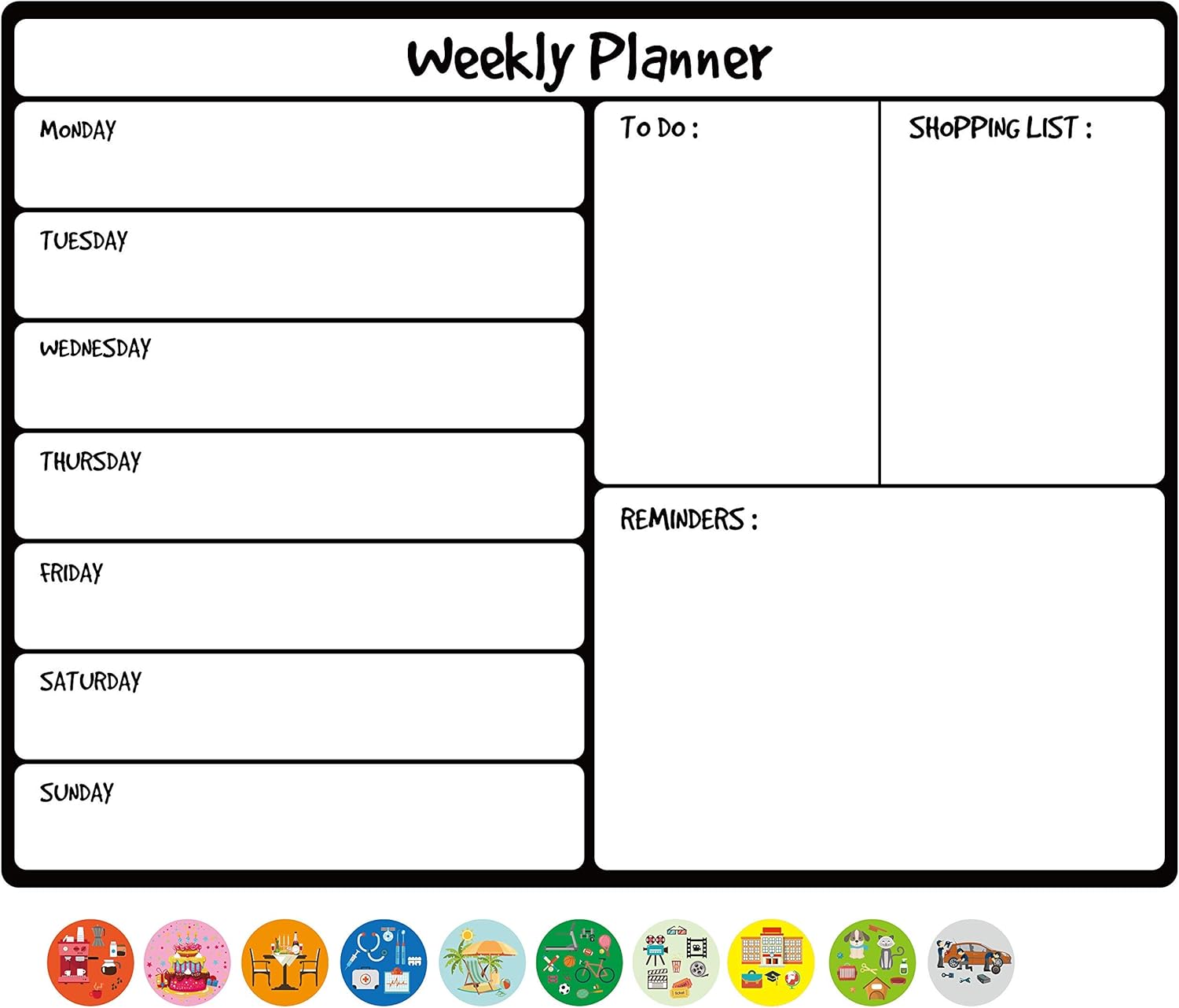 Dry Erase Calendar (Weekly) Office Products