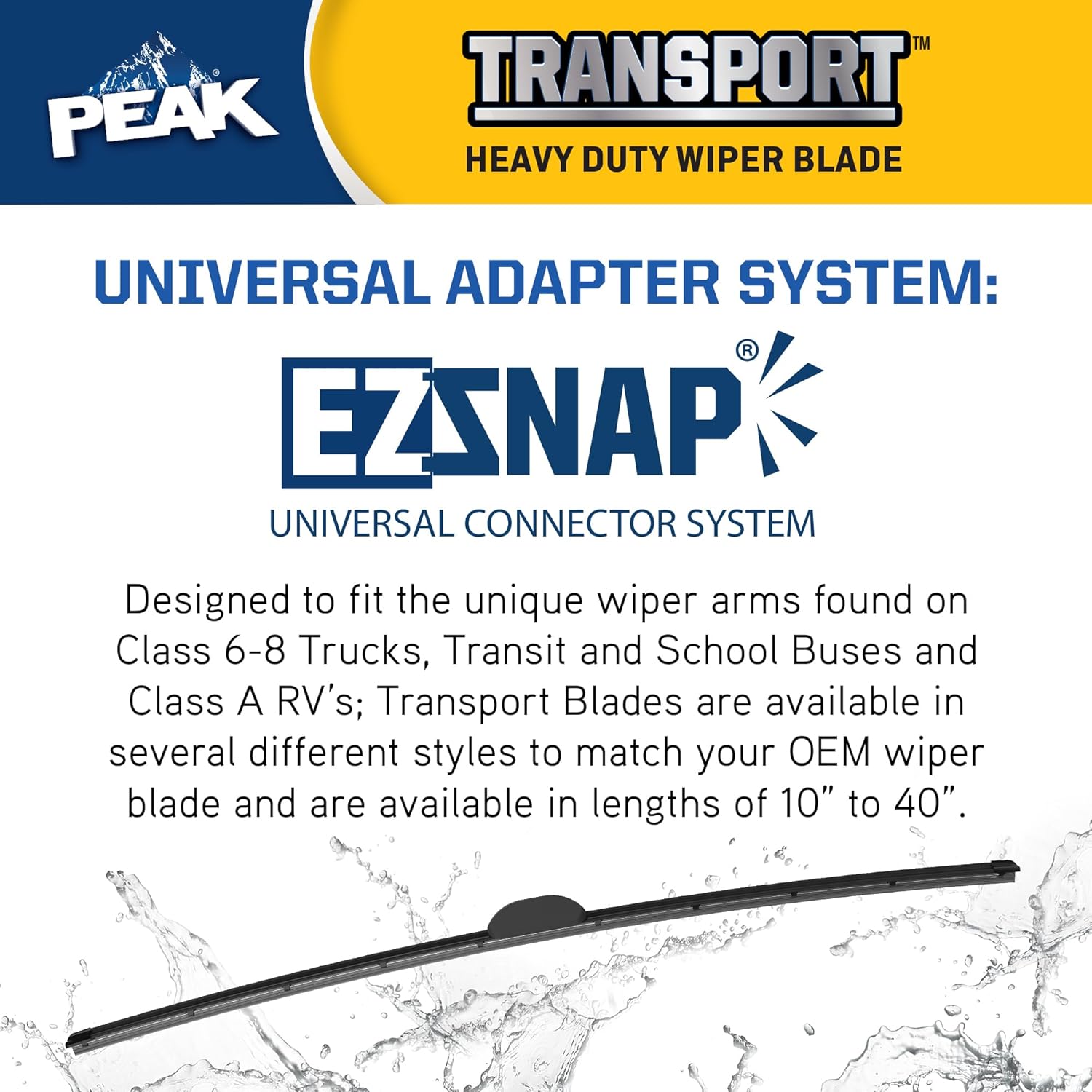 PEAK Transport 32" Heavy Duty 9x4 Hook Beam Windshield Wiper Blade, Durable Metal Wiper Blade Replacement, Windshield Wiper for Class A RV's