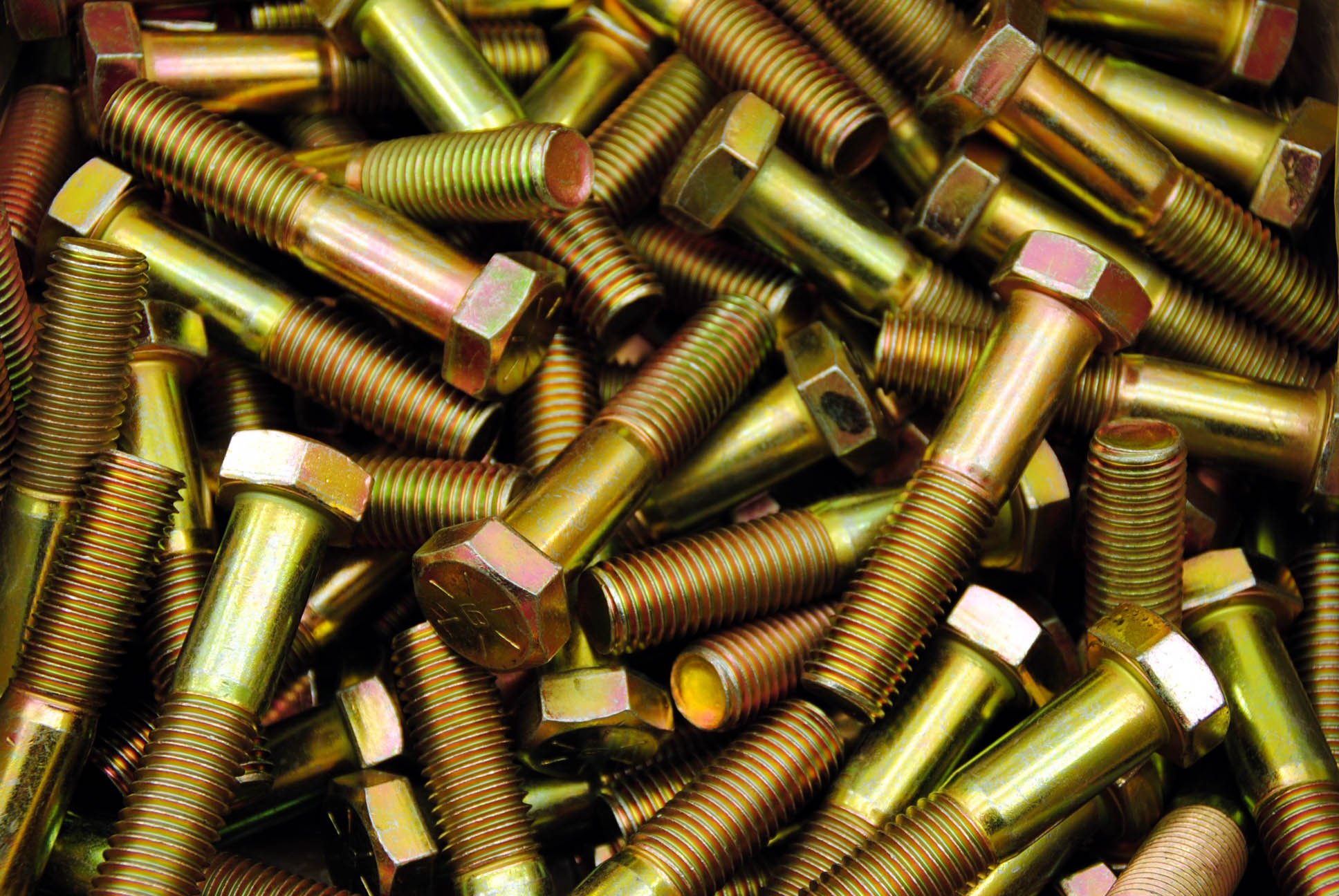 (10) Hex Head 3/4-10 x 3-1/2 Grade 8 Bolts Yellow Zinc Cap Screws