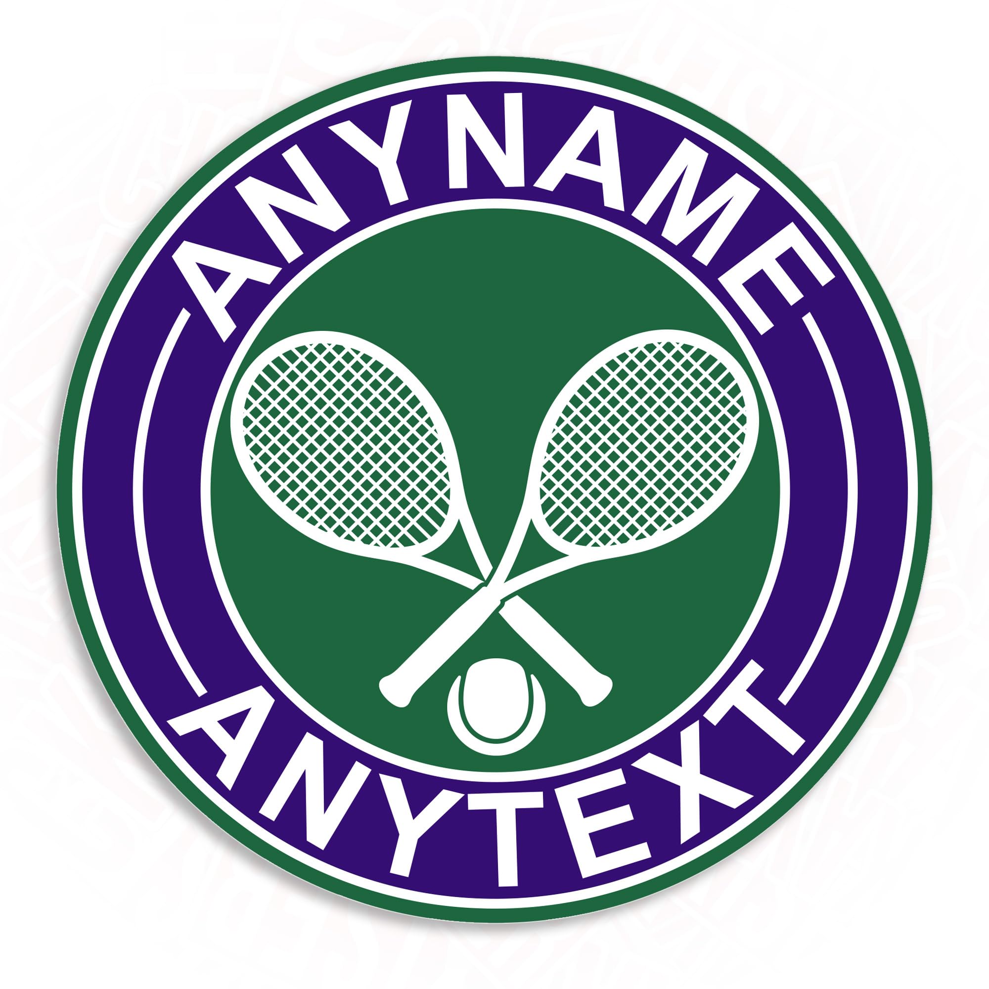 Custom Tennis Team Name Sticker Personalized Team Sport Stickers Tennis Lover Waterproof Die-Cut Vinyl Laptop Sticker, Water Bottle Sticker, Funny Car