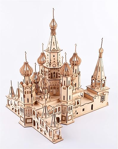 Miniatura 6 de 3D Puzzle Moveable Architecture Model,Puzzle of Premium Wood,Balody World Famous Architecture Blocks Toy,Challenge for Adults Children,Church