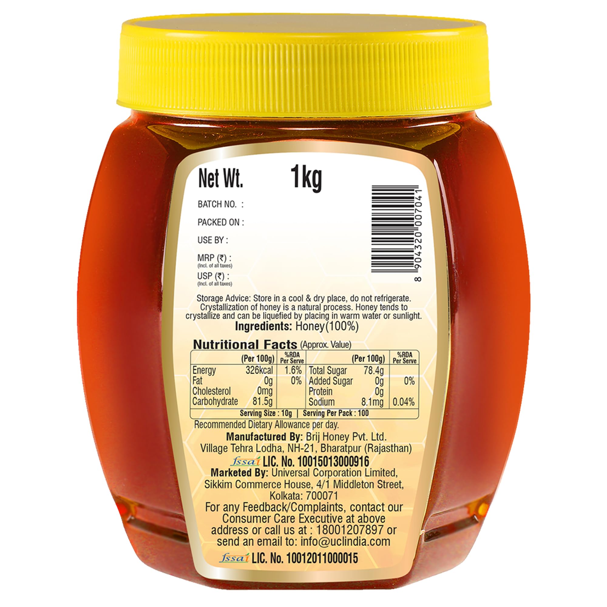 DiSano Honey 1kg, Pure with No Sugar Added, For Fitness & Health, Natural Immunity Booster, Rich in Antioxidants & Minerals 3