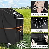 Vista 7 de Cubierta de parrilla para Blackstone de 28 pulgadas con capucha 5483 [2026 mejorada 800D resistente] Cubierta de parrilla plana impermeable