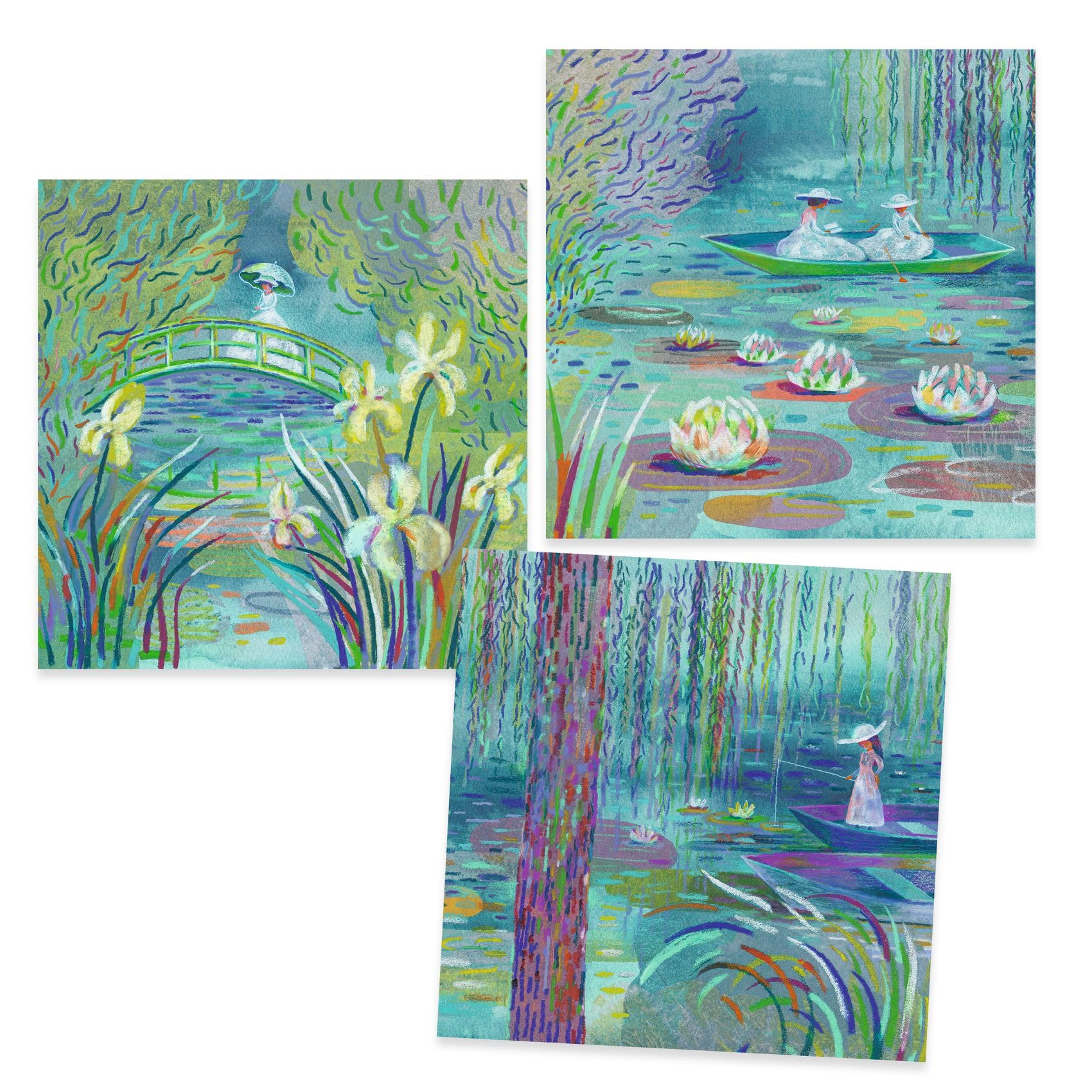 DJECO On the pond with Water Lilies - drawing workshop