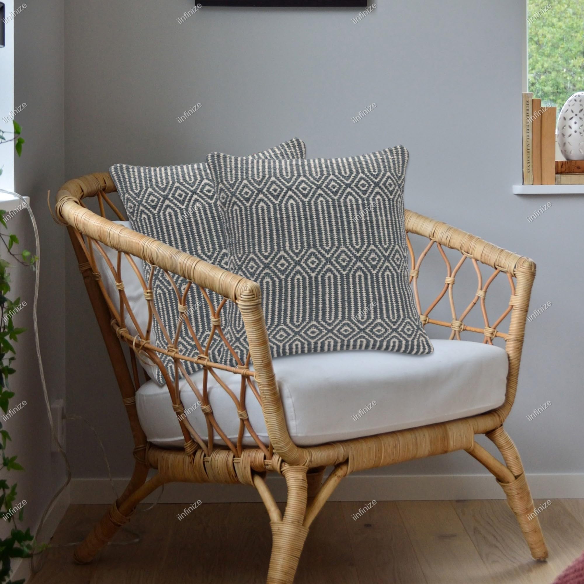 Housse de coussin Kilim en jute style bohème vintage, décoration ethnique turc pour maison