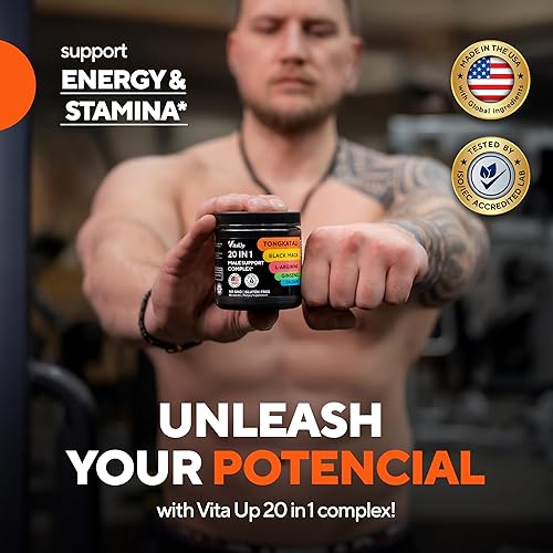 Miniatura 4 de Tongkat Ali para hombres 20 en 1 con astrágalo  Complejo de suplementos para hombre fabricado en Estados Unidos con raíz de maca negra, L-arginina,
