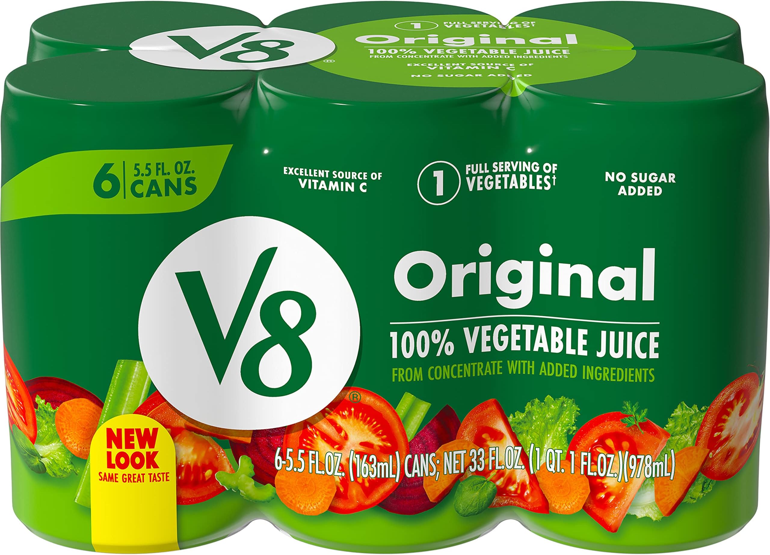 Amazon.com : V8 Original 100% Vegetable Juice, Vegetable Blend with ...