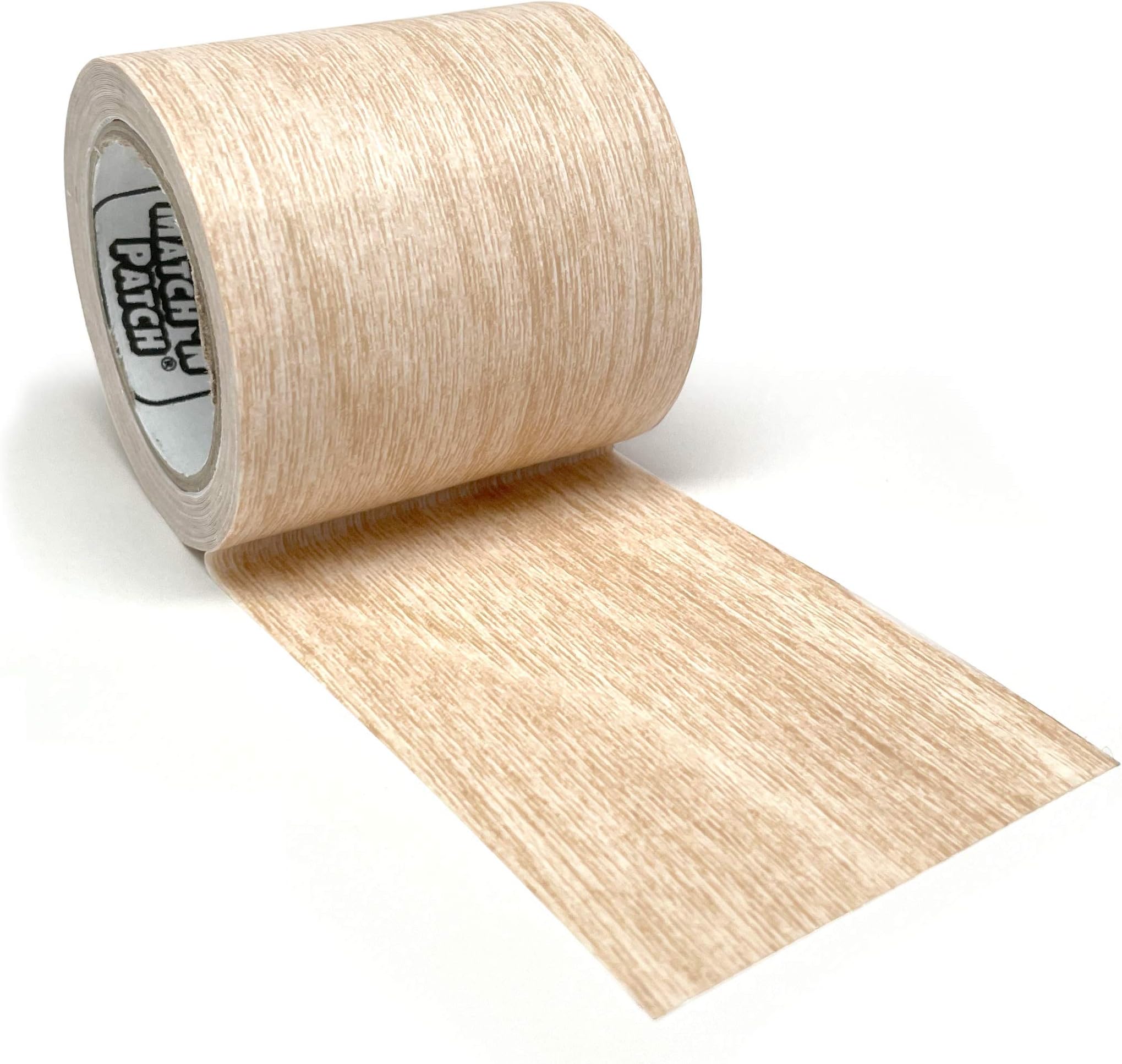MATCH 'N PATCH Realistic Wood Grain Repair Tape - Durable Multi-Use Adhesive Tape for Furniture, Floors, Cabinets, Windows, Doors, RV, Home Decor & DIY Projects - White Oak - 2.25 inch x 15 feet