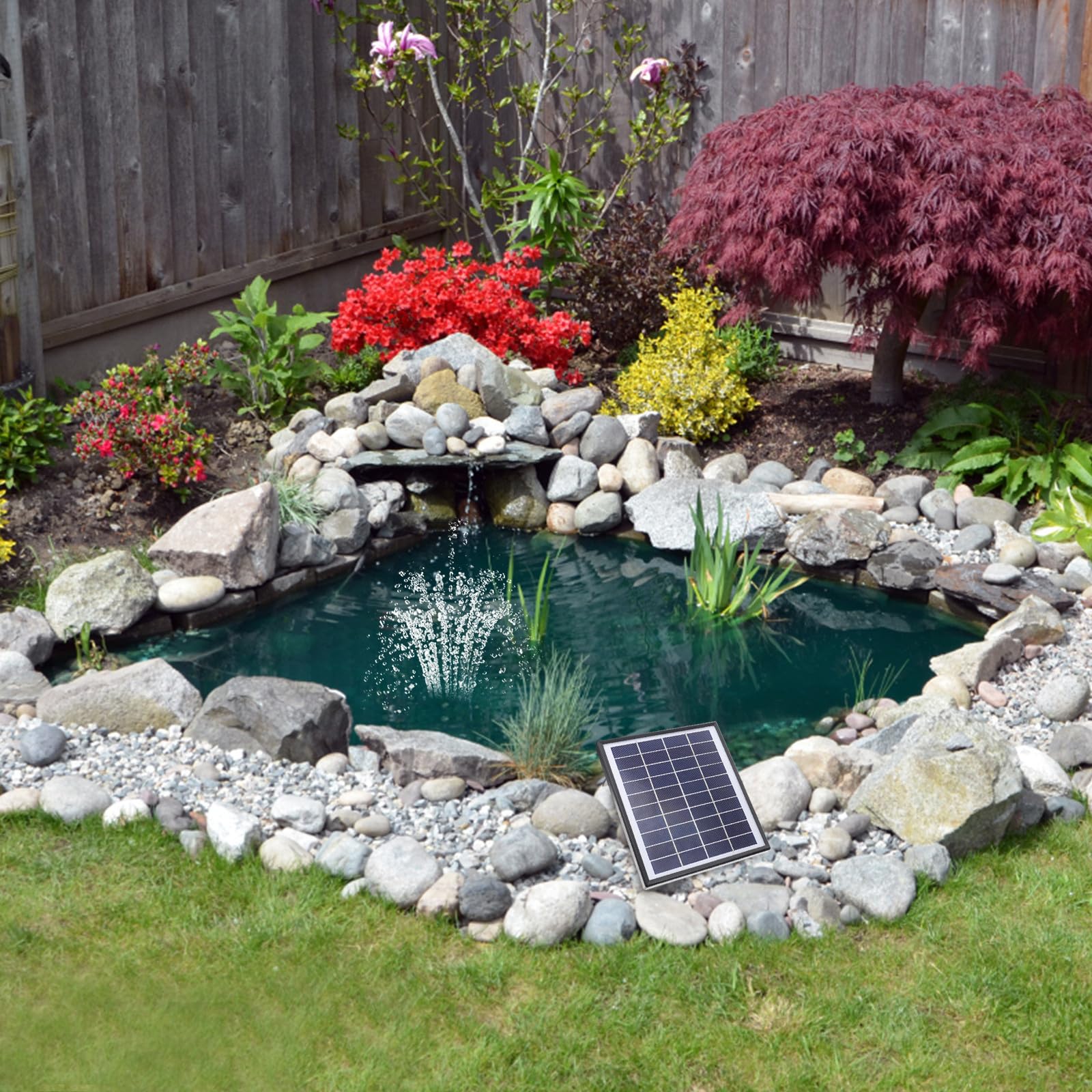 ABS Schwimmbrunnenpumpe W-380l/h Solarbetriebene für Gartenbrunnen