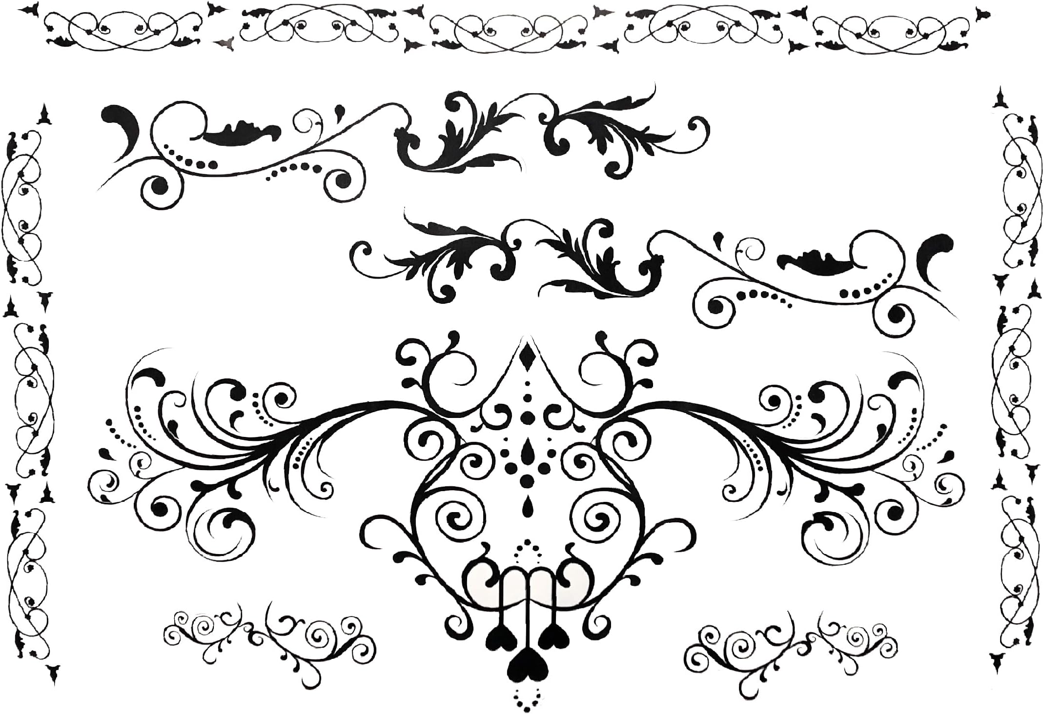 Elegant Art Room Decor Wall Sticker Decal15 W X 23" H (1 Piece) (W-0042)