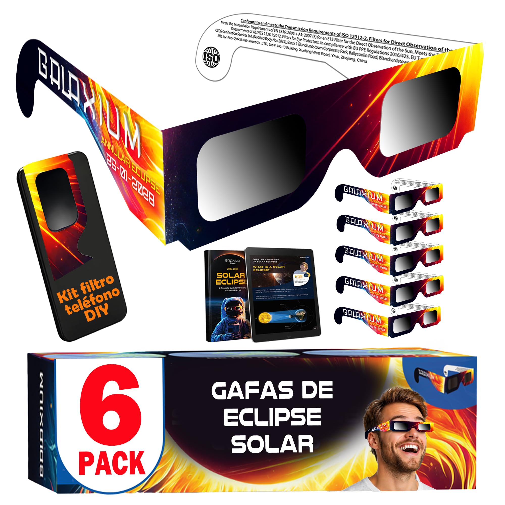 Gafas eclipse solar homologadas Galaxium: opiniones y análisis (2026)