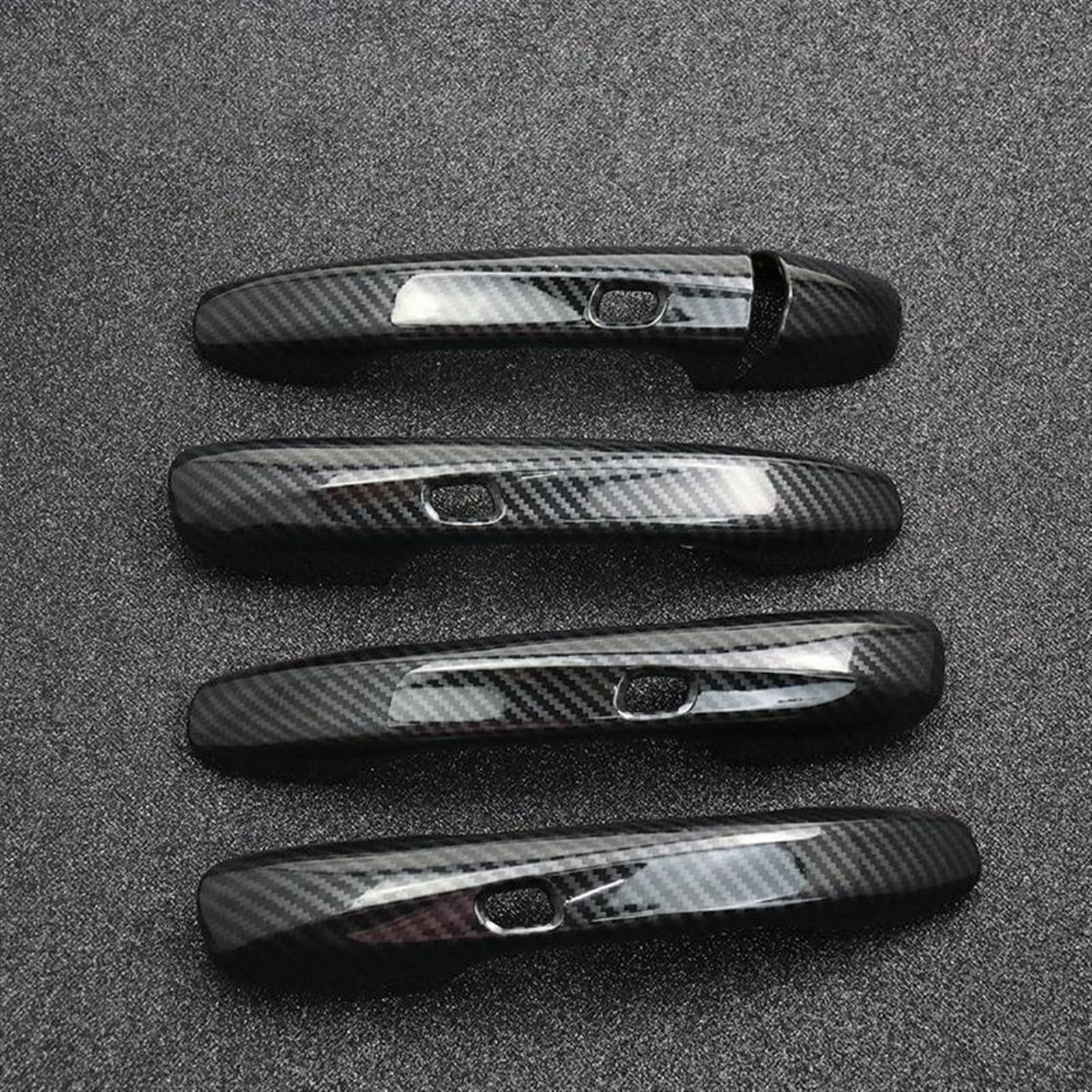 Slimes Carbon Accessories Car Door Knob Protector Handle Frame Cover Garnish Trim For Benz C E Glc Class W213 W205 X253 Protection(Carbon)