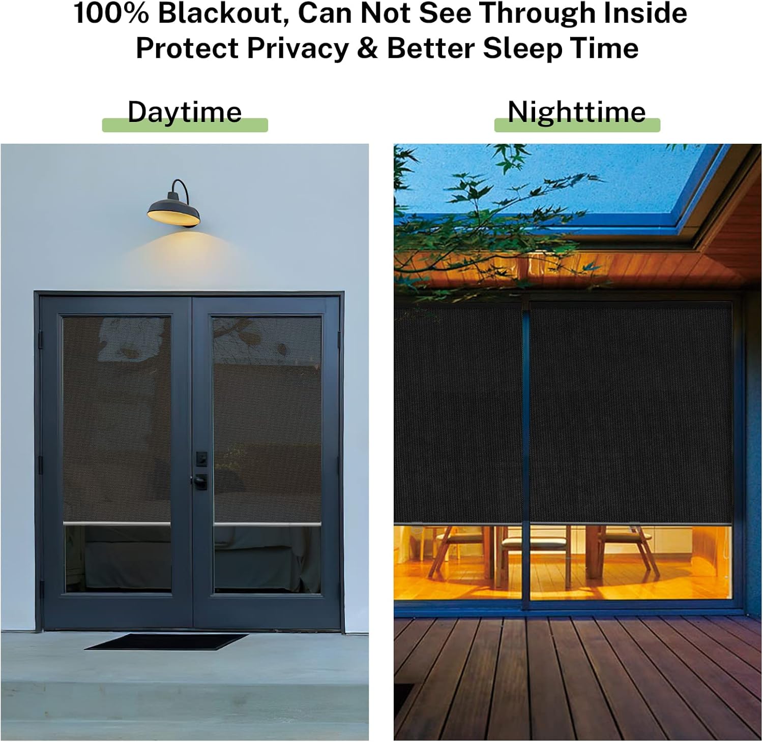 MiLin Cordless Roller Window Shades Blinds for Windows Shades for Home Room Darkening Waterproof Thermal Insulated Roller Blinds 100% Blackout Mottled Black