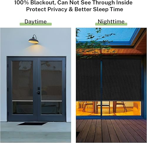 Miniatura 10 de MiLin Persianas enrollables sin cordones para ventanas del hogar, oscurecimiento de la habitación, impermeables, con aislamiento térmico, persianas