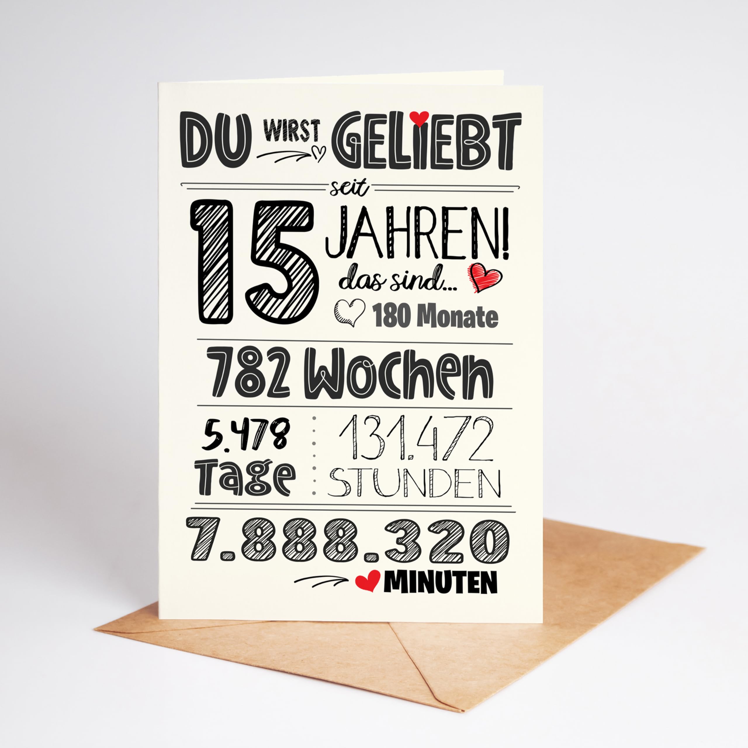 Lovely Cards - Süße Karte zum 15. Geburtstag - Geburtstagskarte 15 Jahre Mädchen - geschenke Teenager mädchen - Geburtstagskarte A6 (15 Jahre)