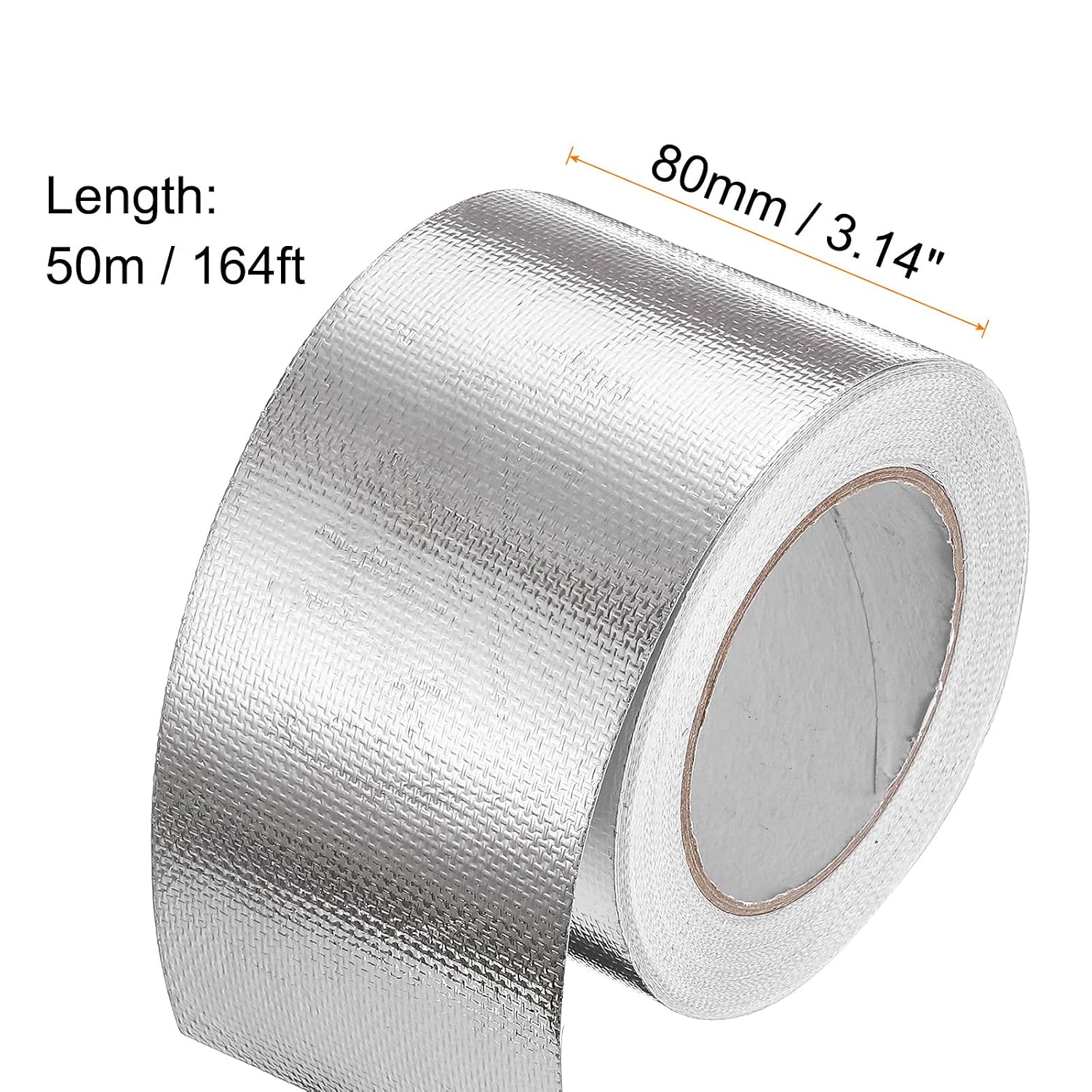 HARFINGTON Heat Shield Tape 3.14" x 164 ft Waterproof Sunscreen Sound Insulation High-Temperature Resistance Silver Aluminum Tape Thickness for Automotive Repairs