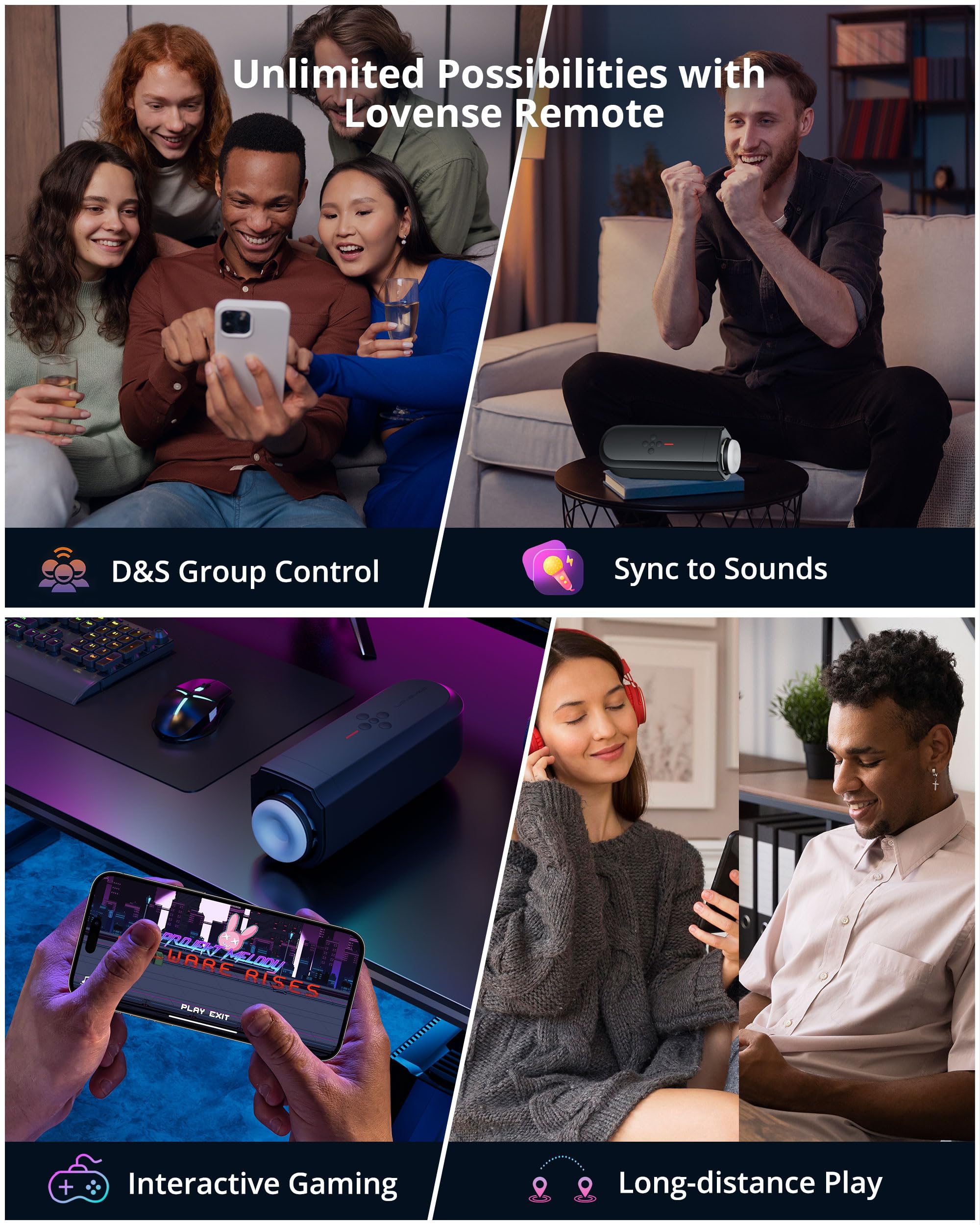 LOVENSE Solace Automatic Male Masturbator Stroker Toys, Hands-Free Electric Masturbators Cup with Adjustable Desk Mount 3D Realistic Pocket Pussy Adult Sex Toys & Games for Men Pleasure