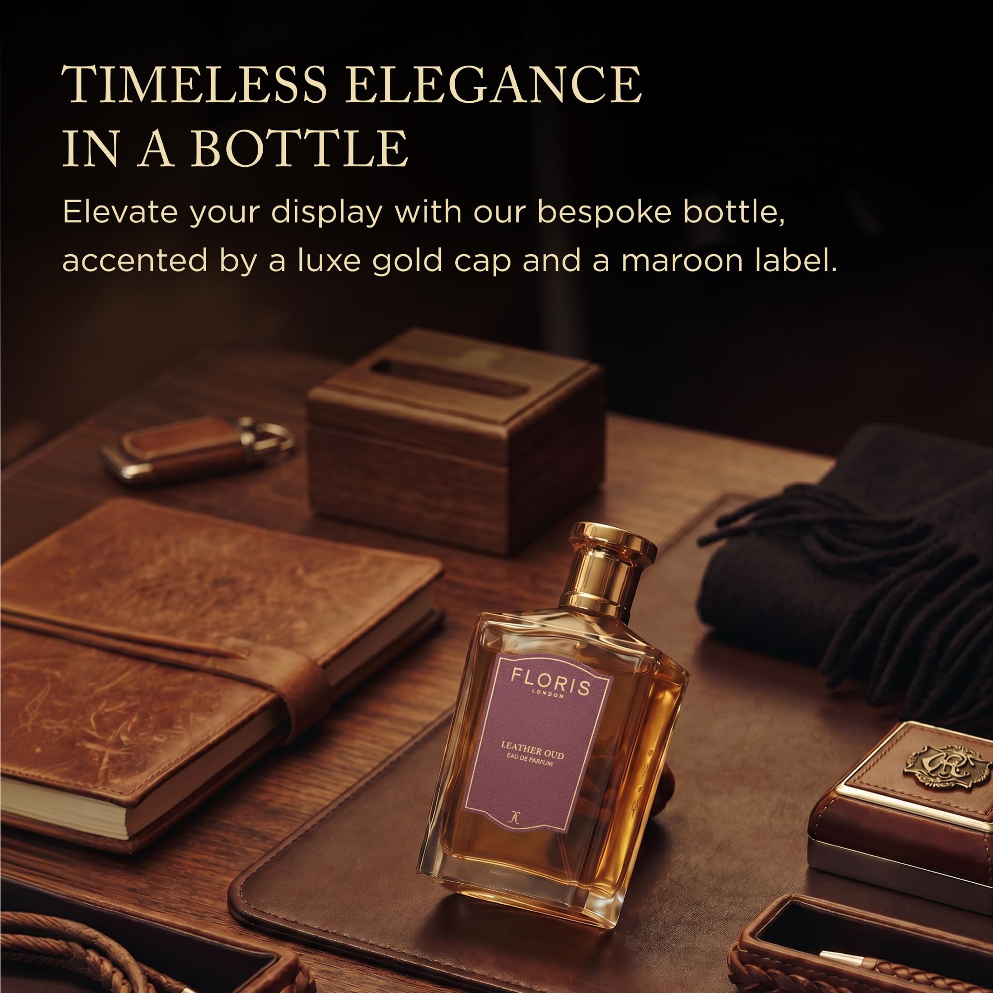 Floris London Leather Oud Eau de Parfum (100ml) | Rich, Earthy