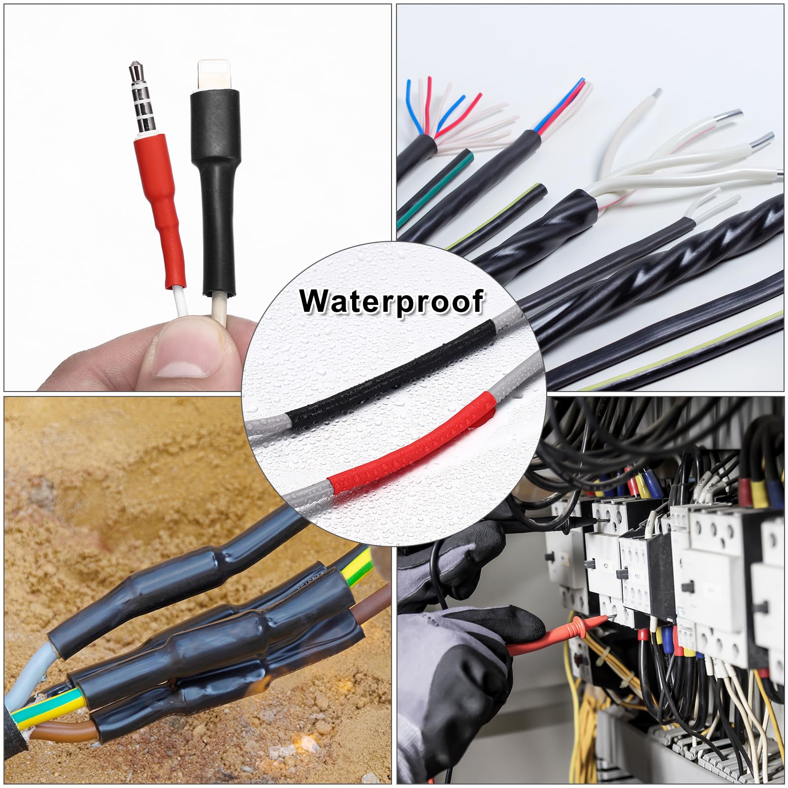 QUARKZMAN Tubo Termorestringente, 2,5mm Dia 2:1 Guaina Termorestringente Tubi, Guaina Termorestringente per Cavi Tubo 150m Lunghezza Termorestringente per Cavi Elettrici, Nero