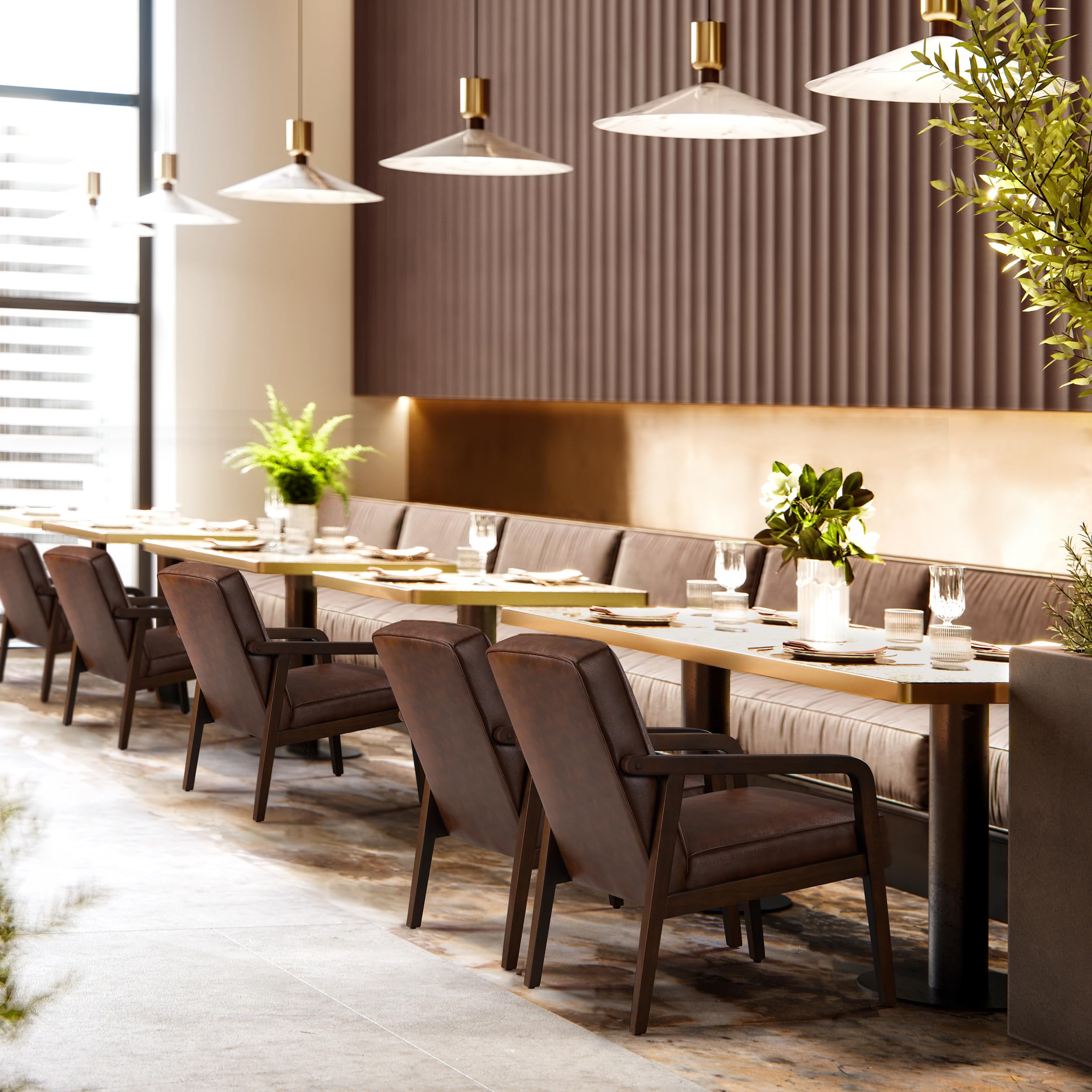Poltrona Classica Ecopelle PU da Salotto Studio Poltrocina Imbottita Struttura in Legno Molle in Acciaio Sedia Moderna con Braccioli Schienale Piedini Regolabili per Lavoro Bar Marrone Scuro