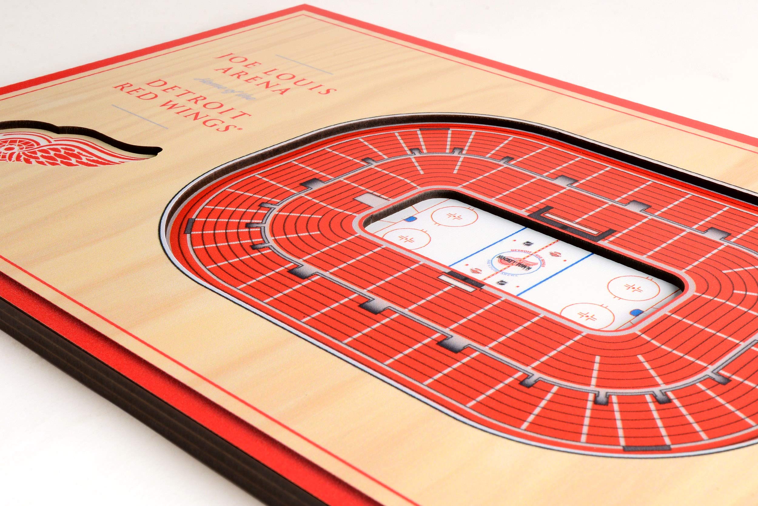 YouTheFan NHL Detroit Red Wings 30,5 x 20,3 cm 3D Joe Louis Arena StadiumView Display