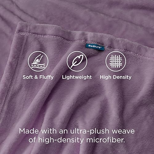 Vista 114 de Bedsure - Manta de vellón, tamaño individual XL, ligera, suave, acogedora, para dormitorio universitario, cama, sofá, viajes y campamento
