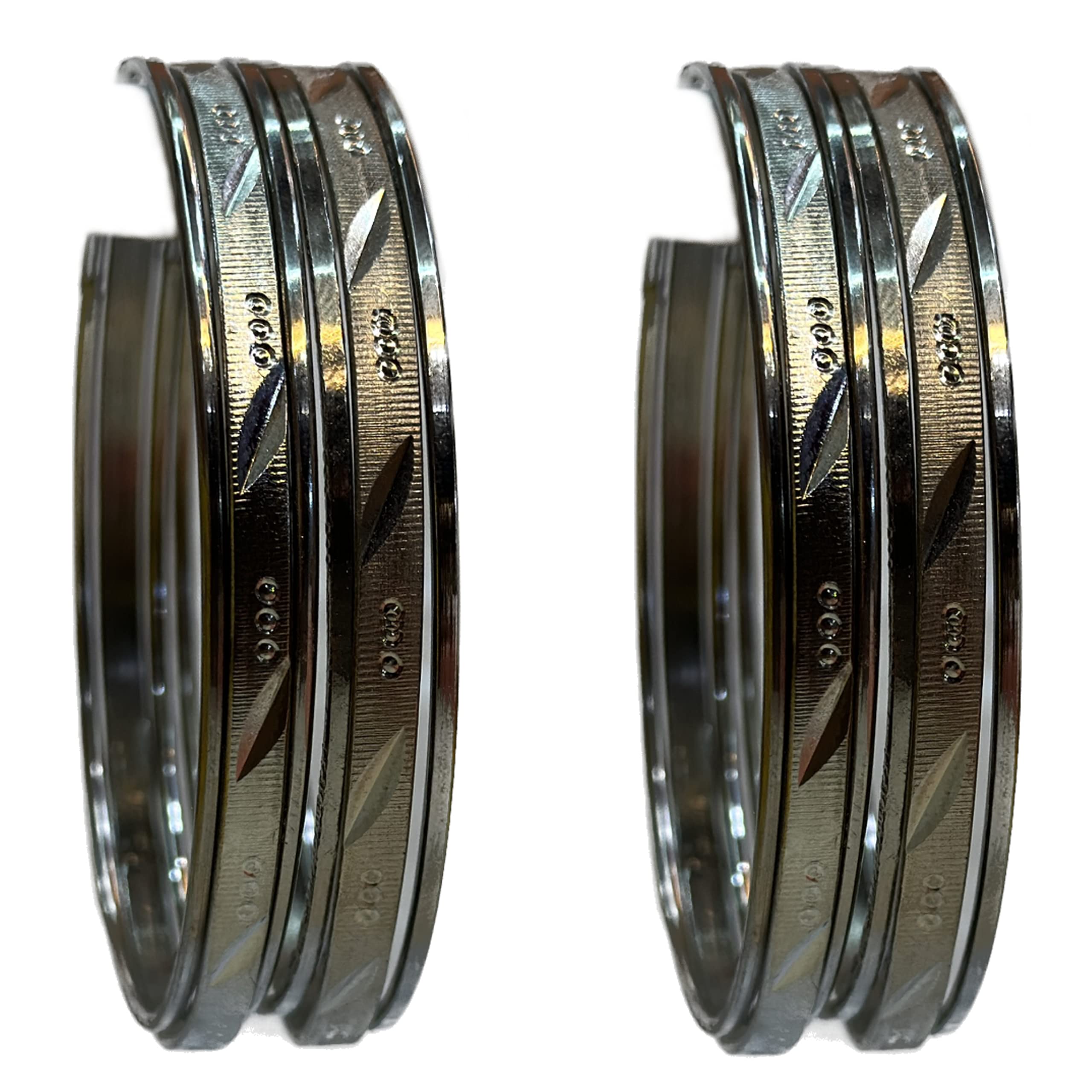 Adorebla Oxidised Metal Bangles Set (2.80 Large)