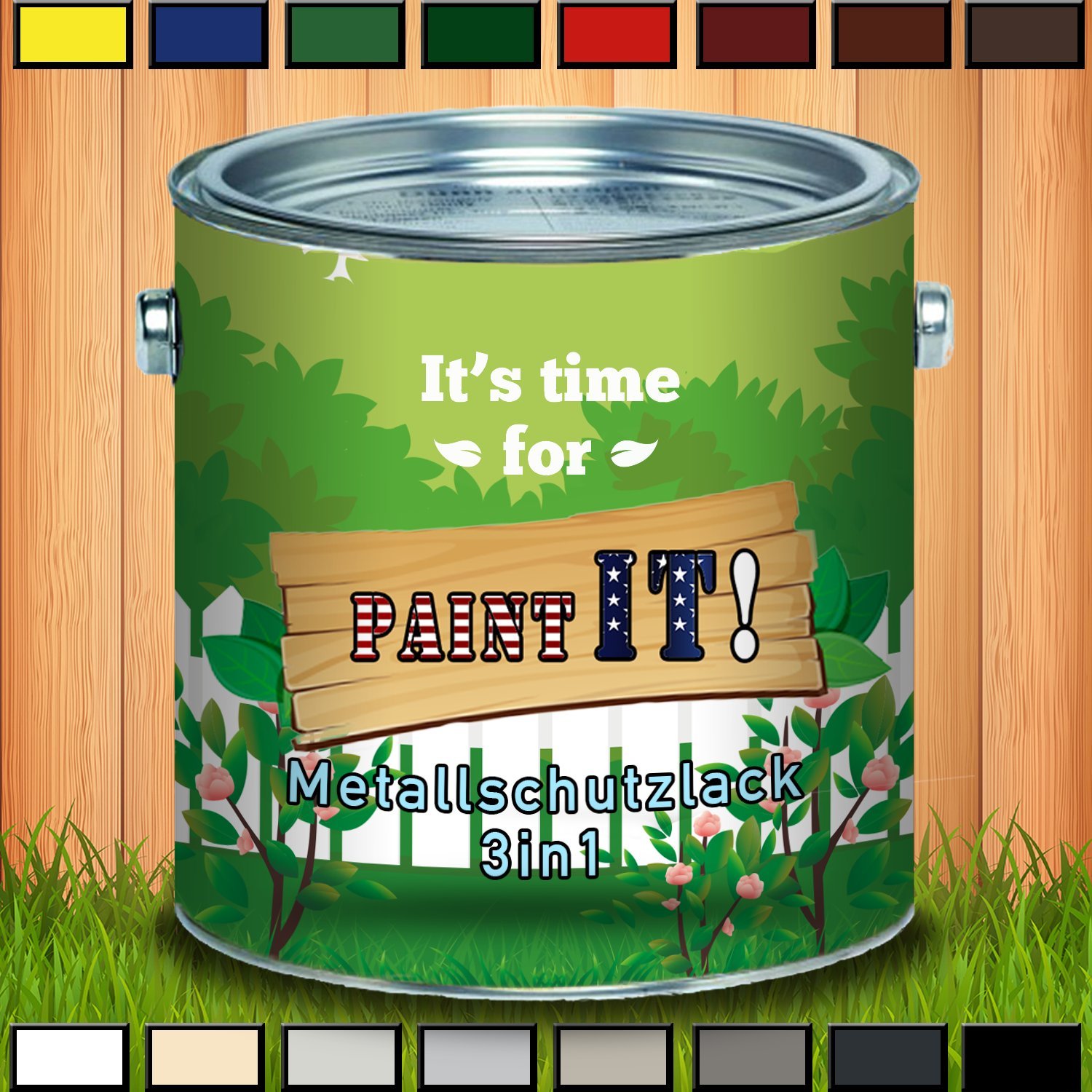 vernice antiruggine per ferro vernice antiruggine 3 in 1 di alta qualità - primer finitura - per ferro 3 in 1 - per zinco, alluminio, acciaio e metallo (20 L, Avorio chiaro (RAL 1015)) Paint IT!