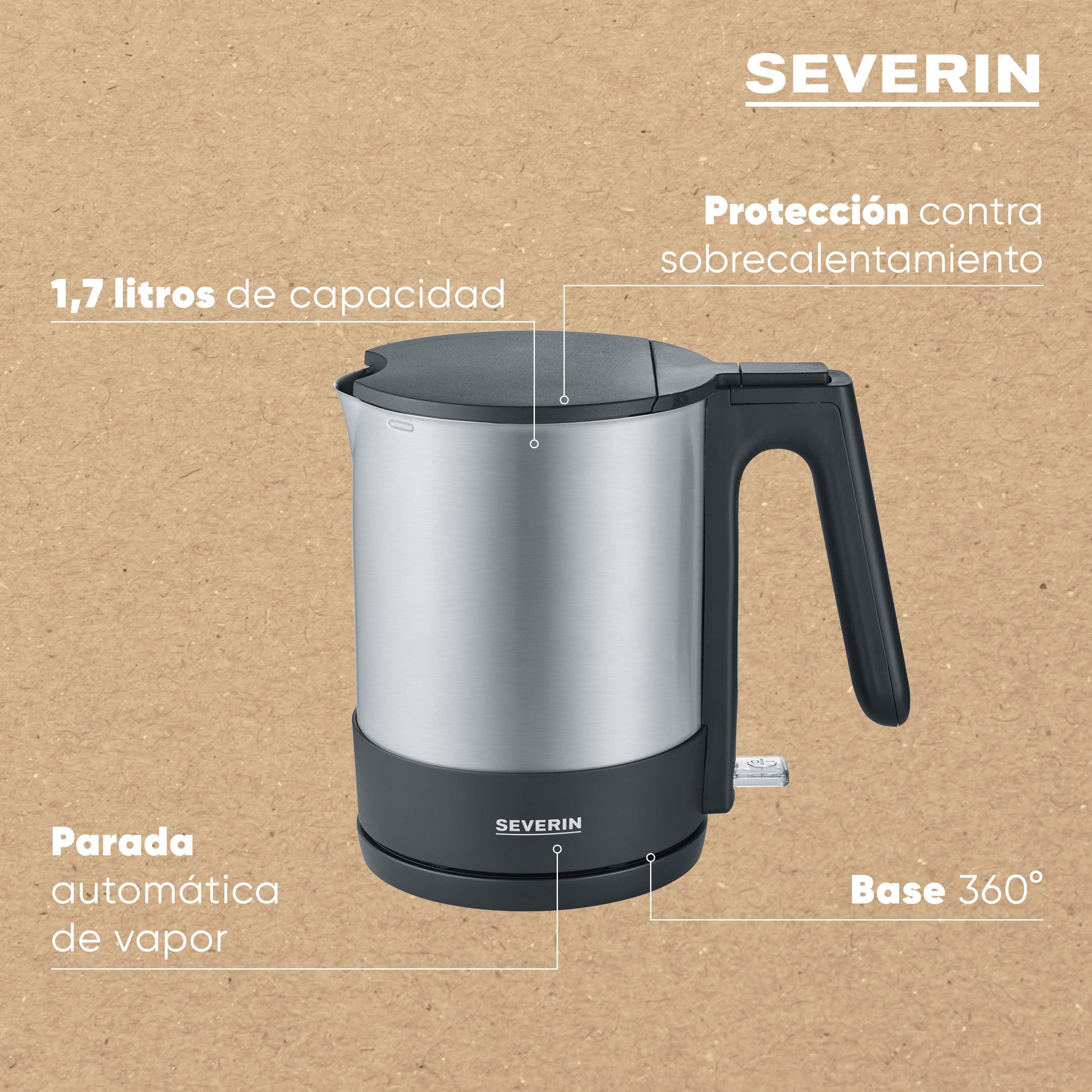 Hervidor Agua Electrico Cristal Ripley TERMO FACUSA STAINLESS